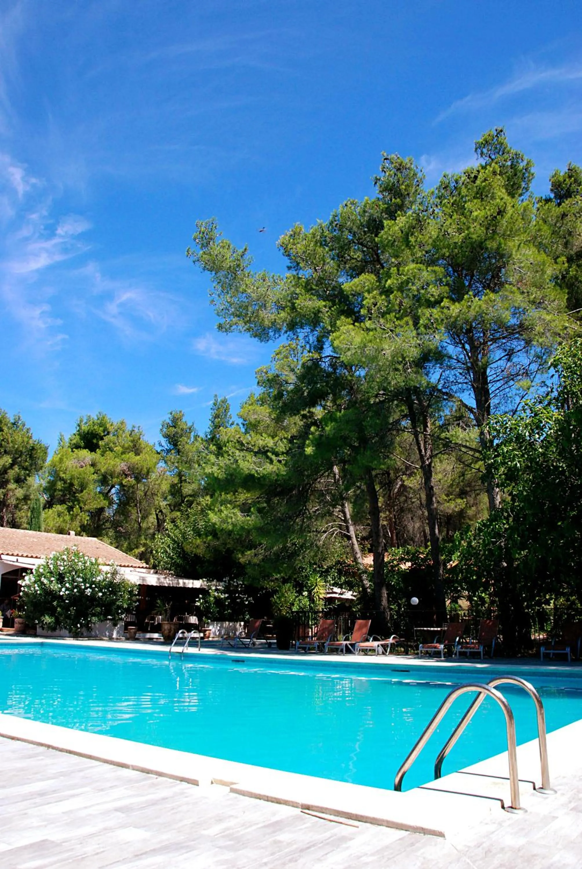 Patio in Hotel Les Mazets Des Roches
