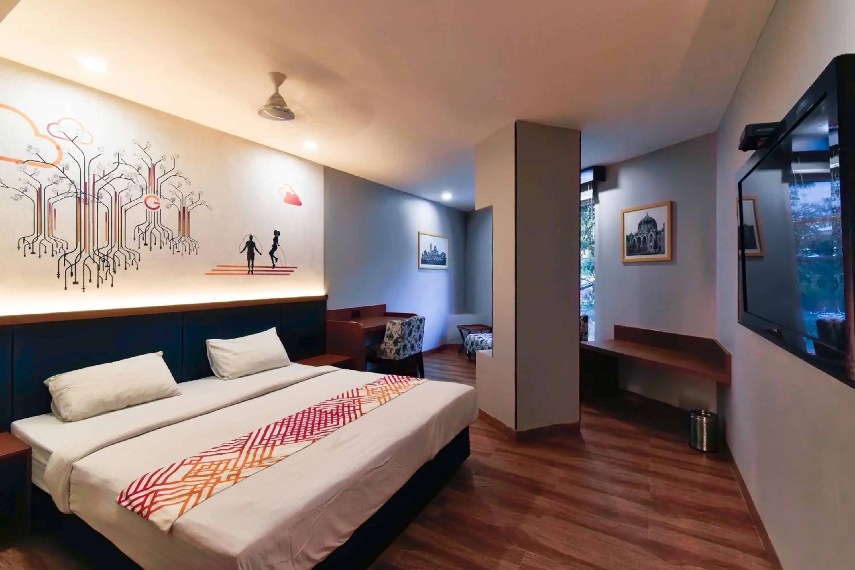 Bedroom, Bed in Ginger Vadodara RCR Bedroom, Bed in Ginger Vadodara RCR