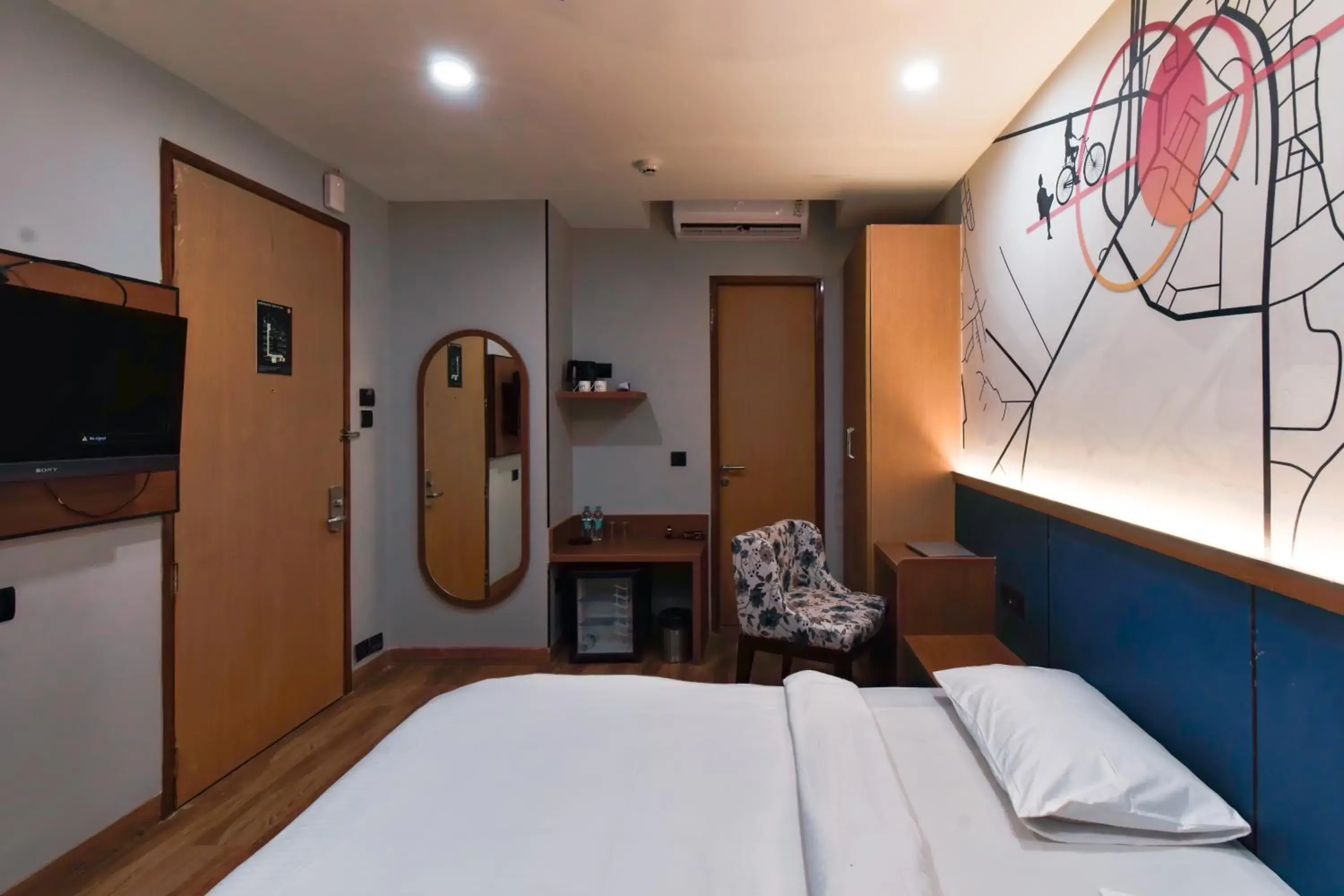 Bedroom, Bed in Ginger Vadodara RCR Bedroom, Bed in Ginger Vadodara RCR