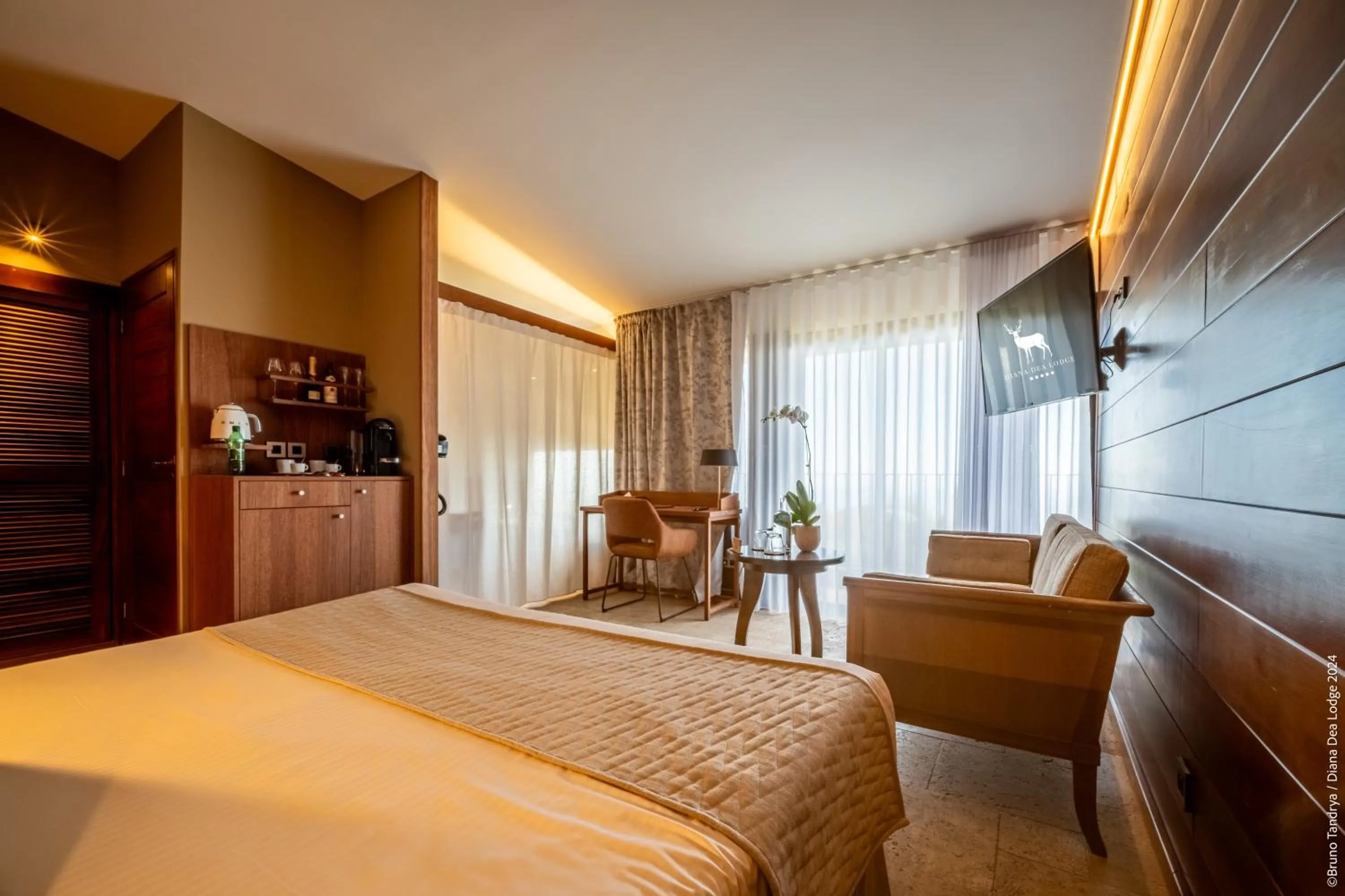 Bed in Hôtel Diana Dea Lodge & SPA