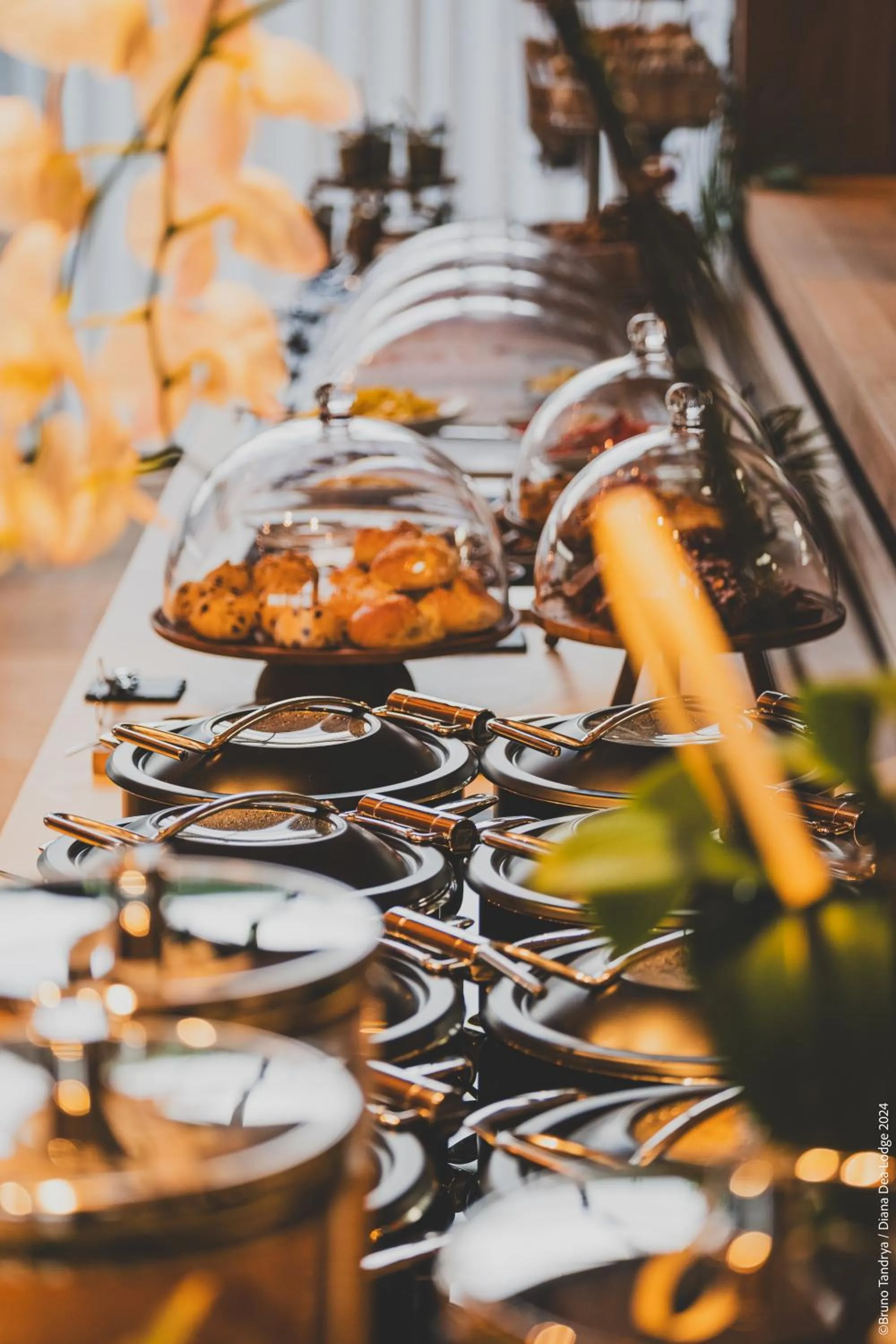 Buffet breakfast in Hôtel Diana Dea Lodge & SPA