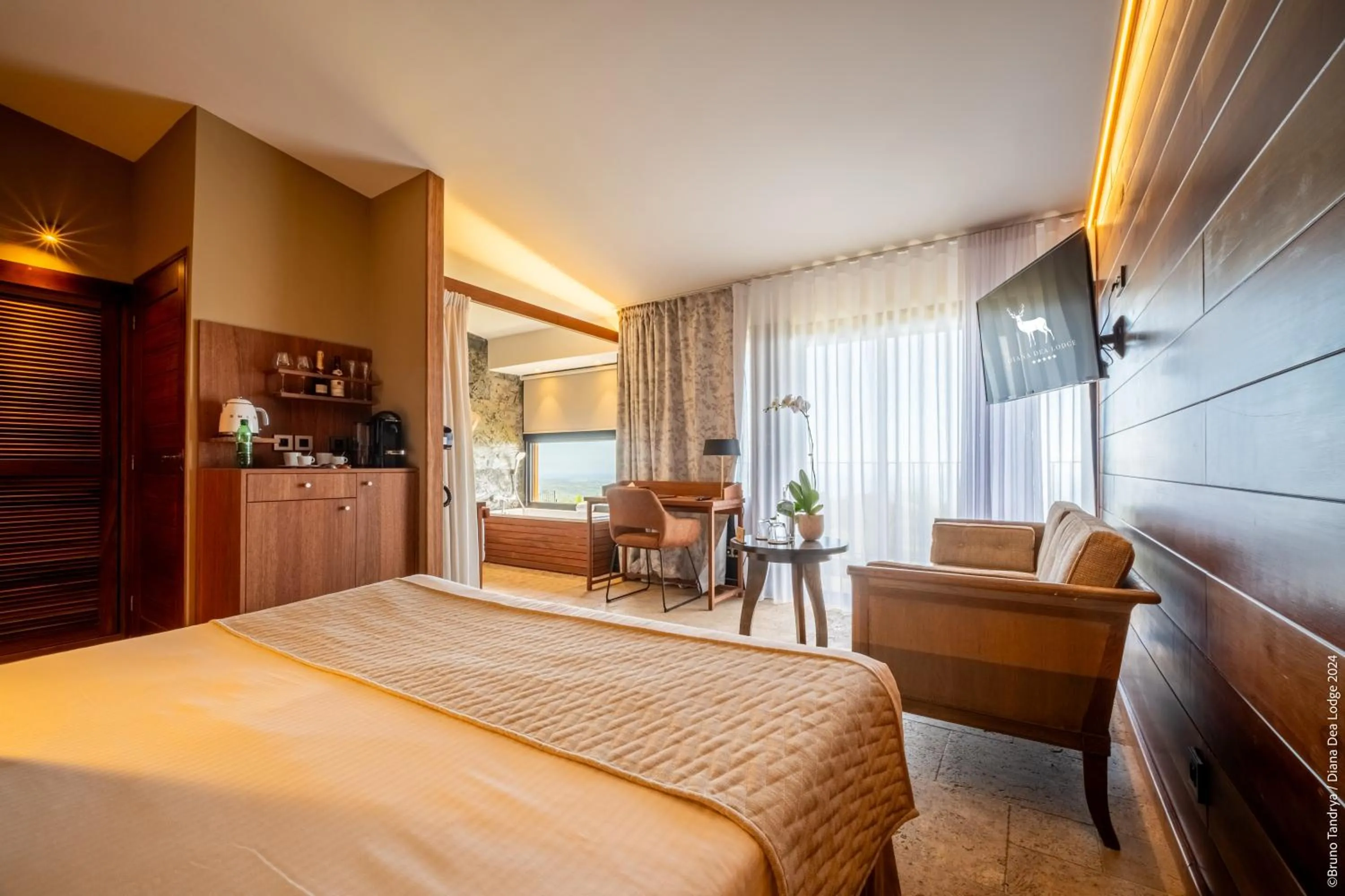 Bed in Hôtel Diana Dea Lodge & SPA