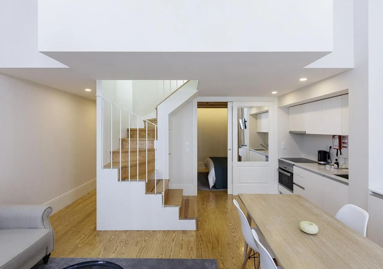 Kitchen or kitchenette in Mercado dos Poetas – Tourism Apartments