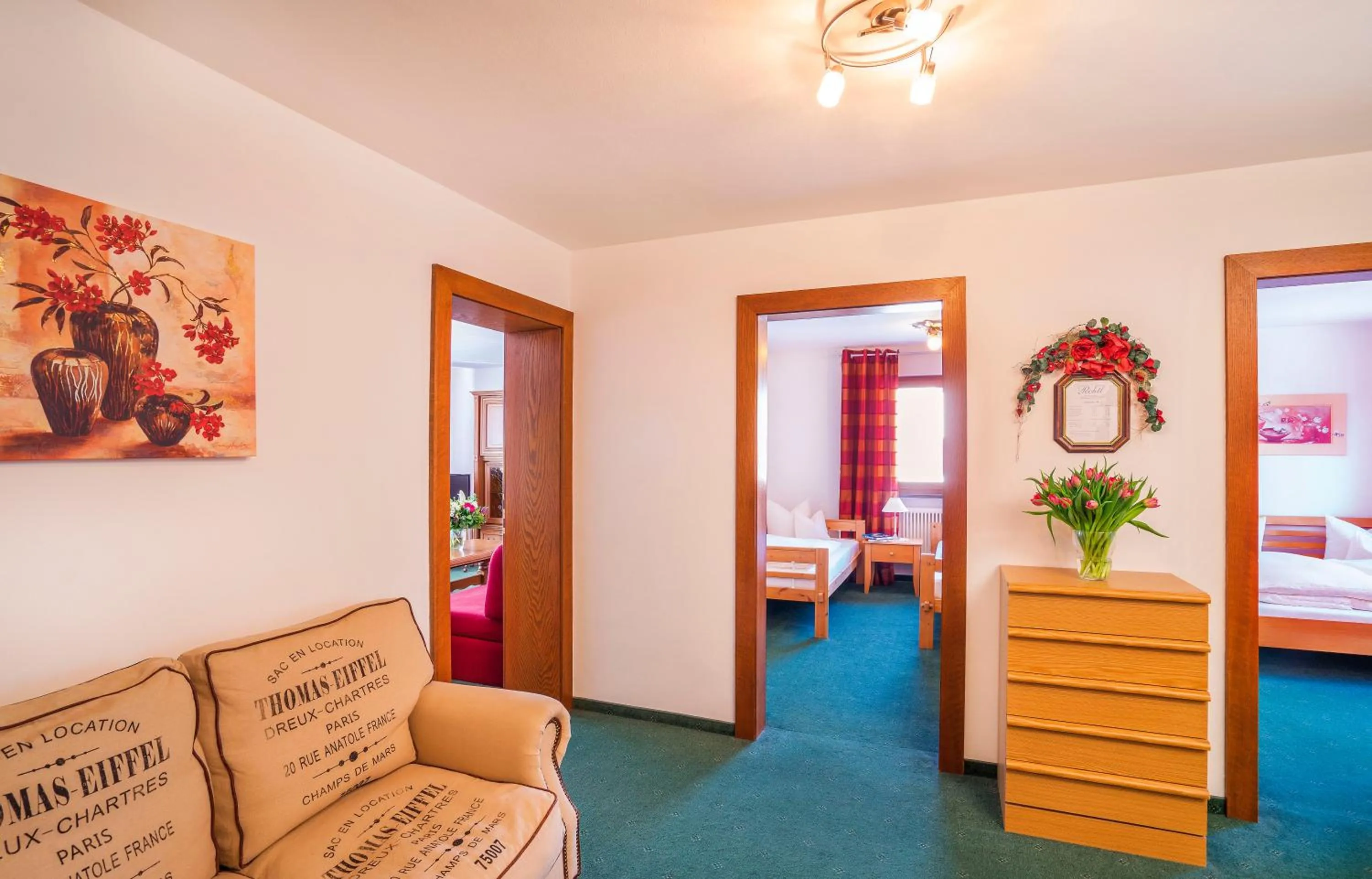 Bathroom, Bed in Sporthotel Pechtl