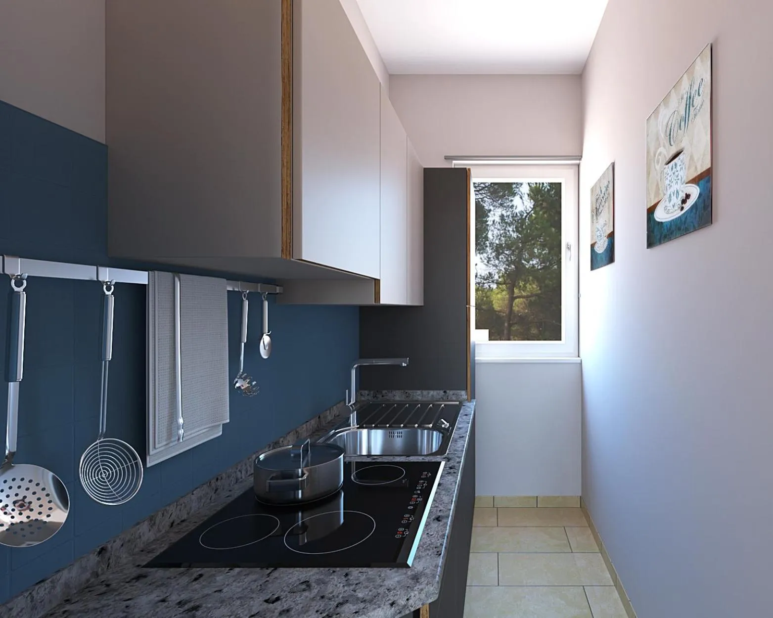 Kitchen or kitchenette in Golfo del Sole Hotel & Holiday Resort