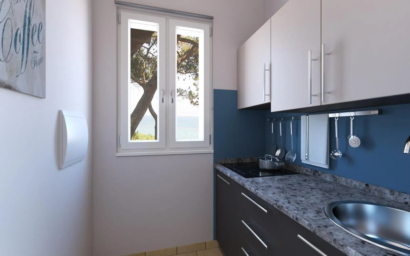 Kitchen or kitchenette in Golfo del Sole Hotel & Holiday Resort