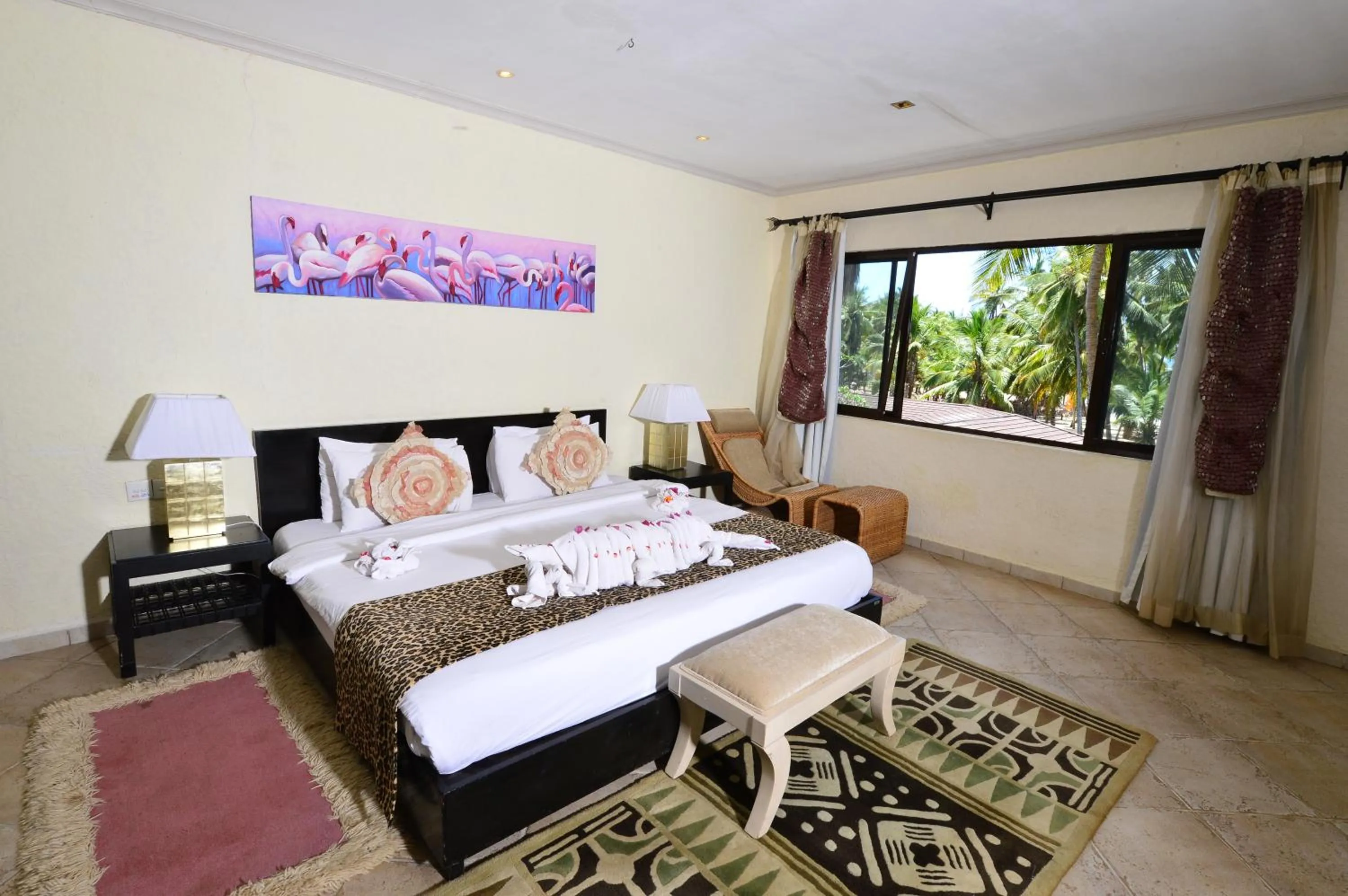 Bedroom, Bed in Diani Reef Beach Resort & Spa - Your Beachfront Bliss Awaits