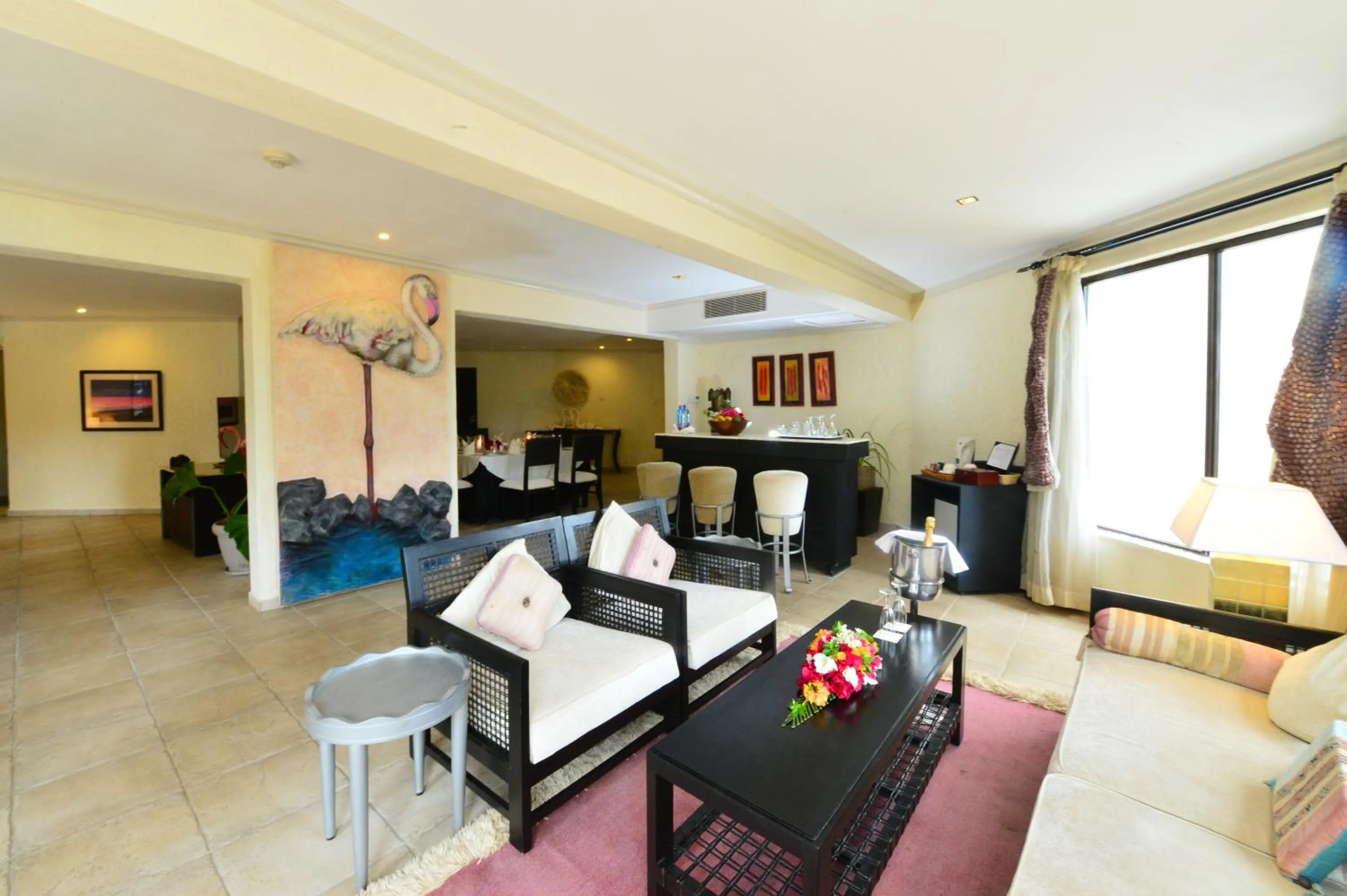 Living room in Diani Reef Beach Resort & Spa - Your Beachfront Bliss Awaits