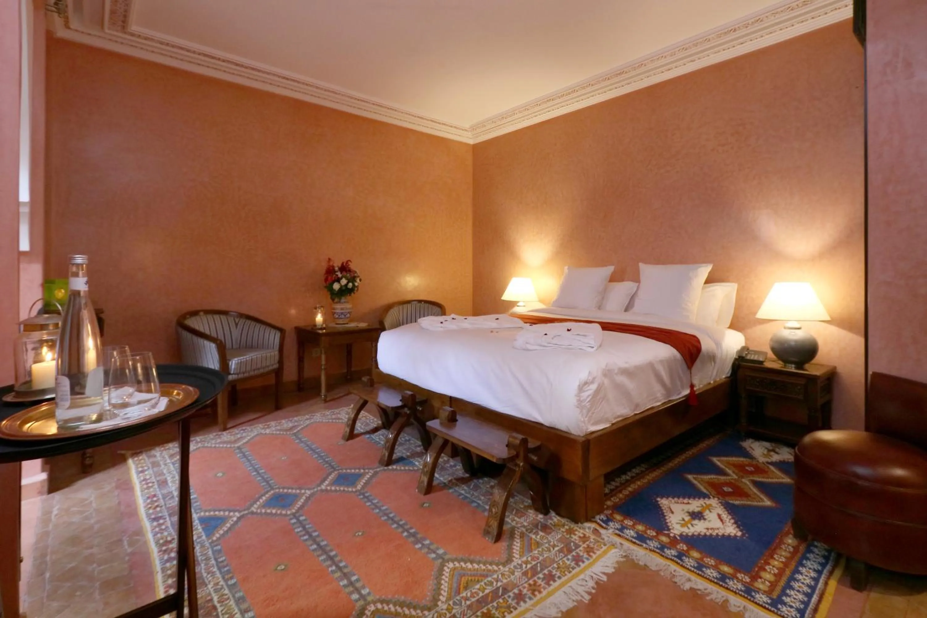 Bed in Riad Omara al Kasbah