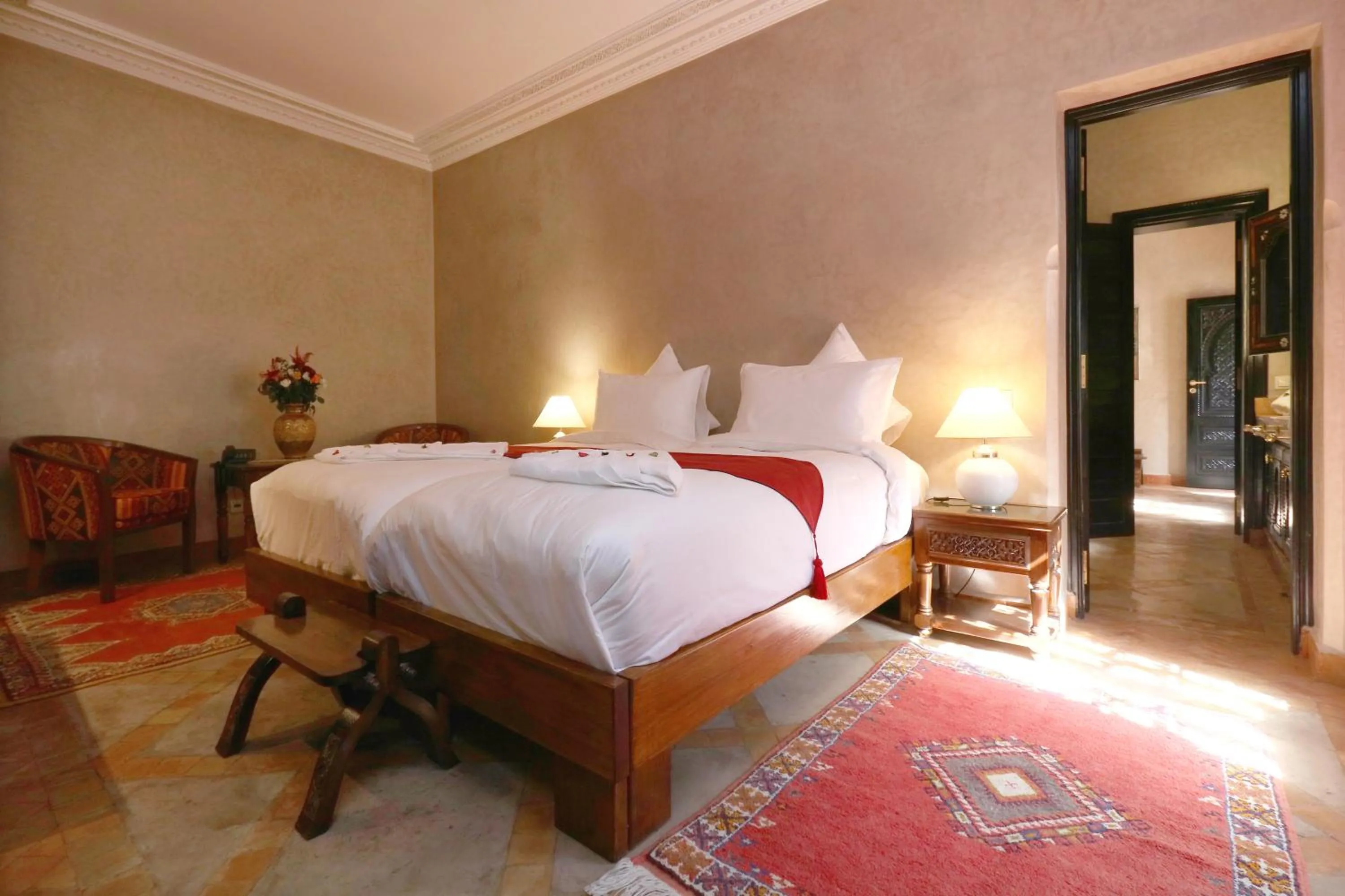 Bed in Riad Omara al Kasbah