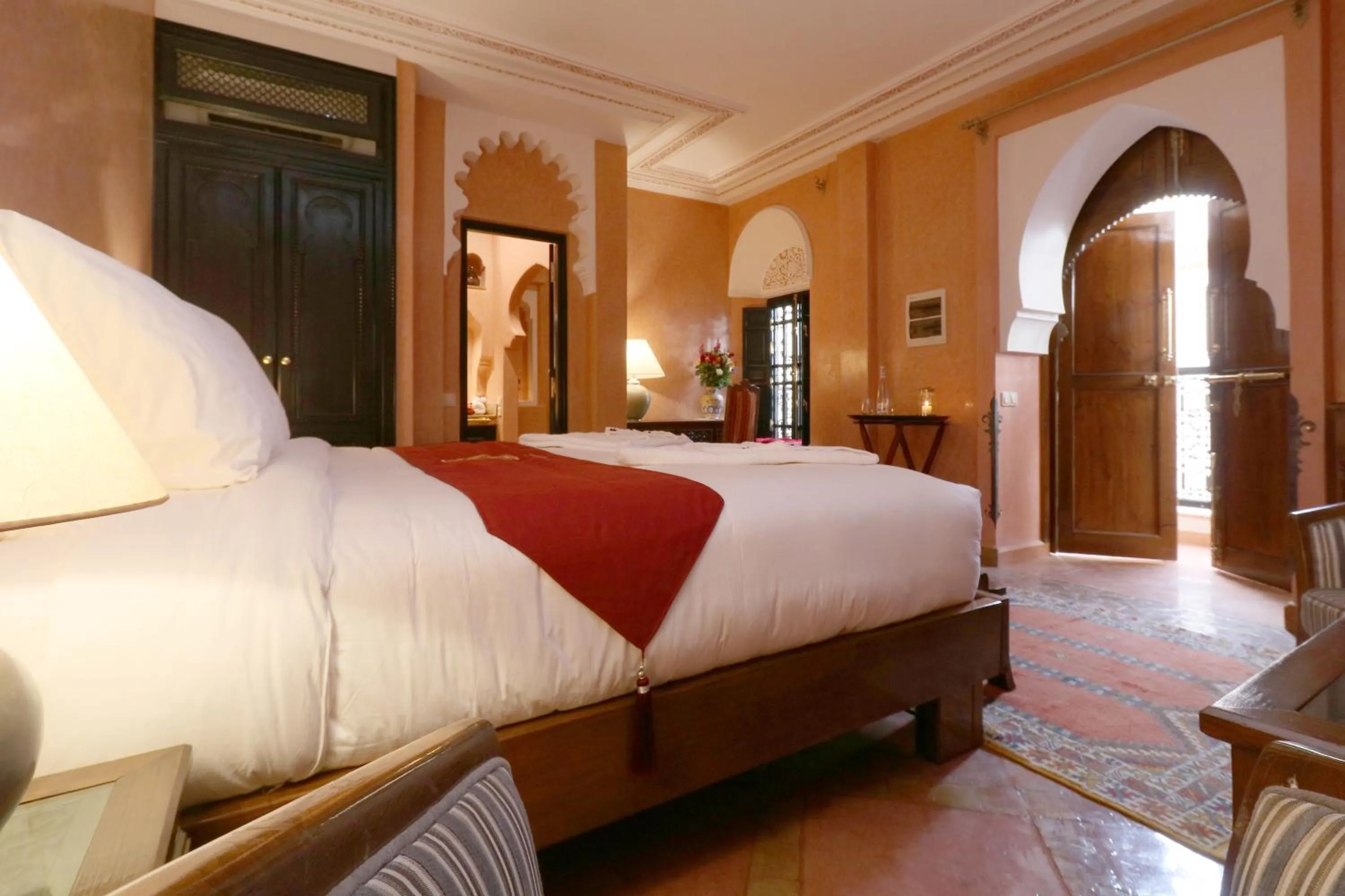 Bed in Riad Omara al Kasbah