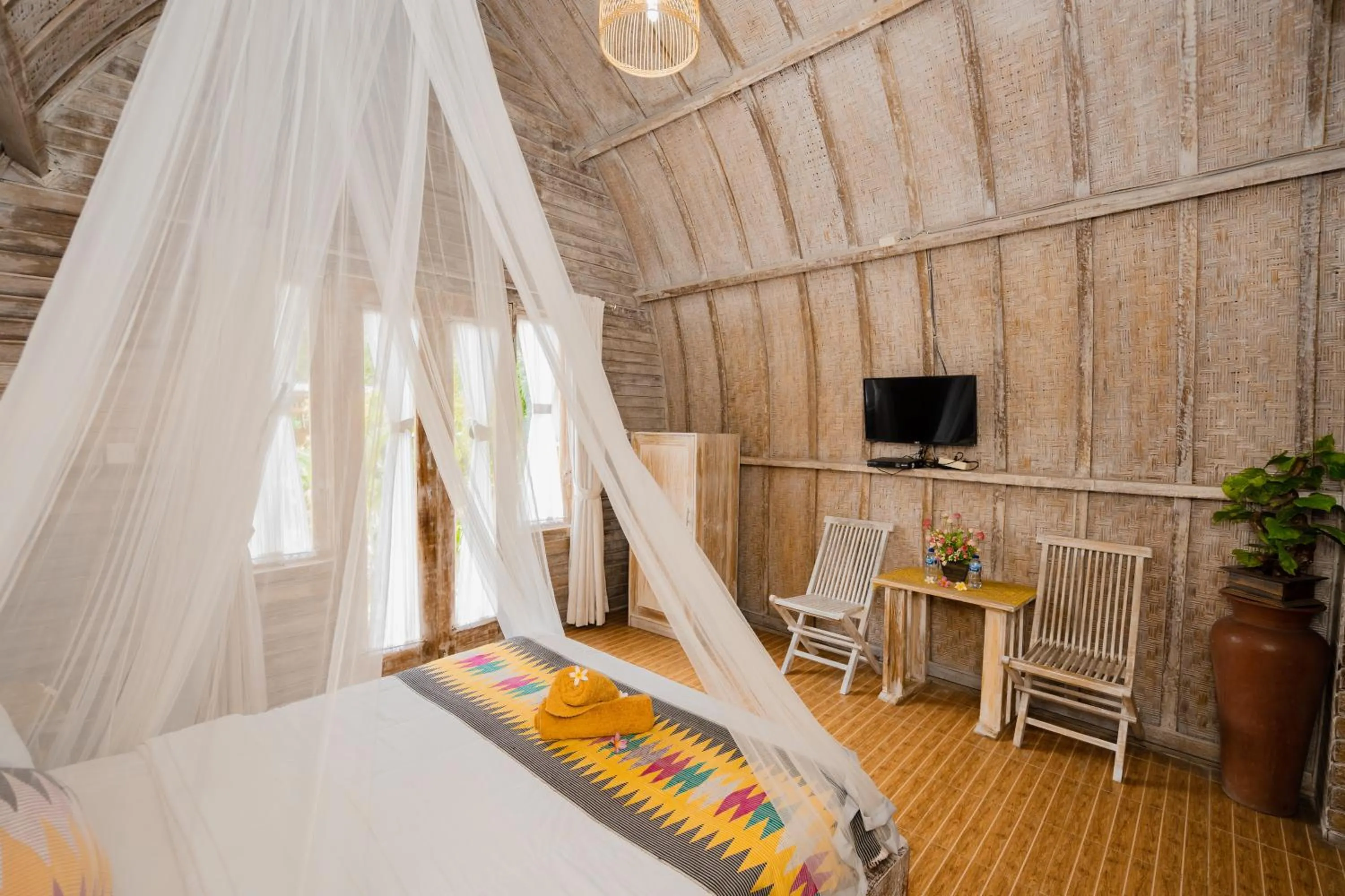 Bedroom in The Mel Huts