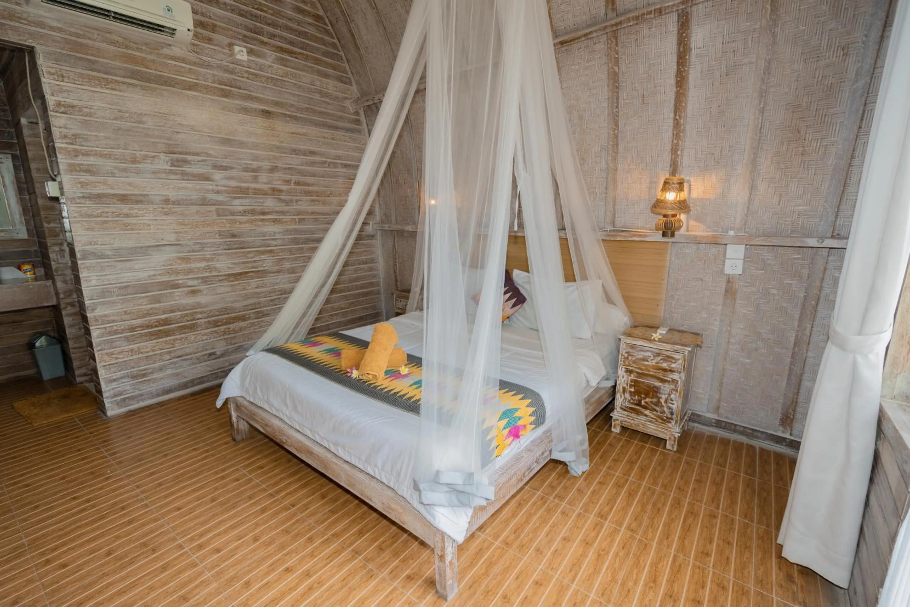 Bedroom in The Mel Huts