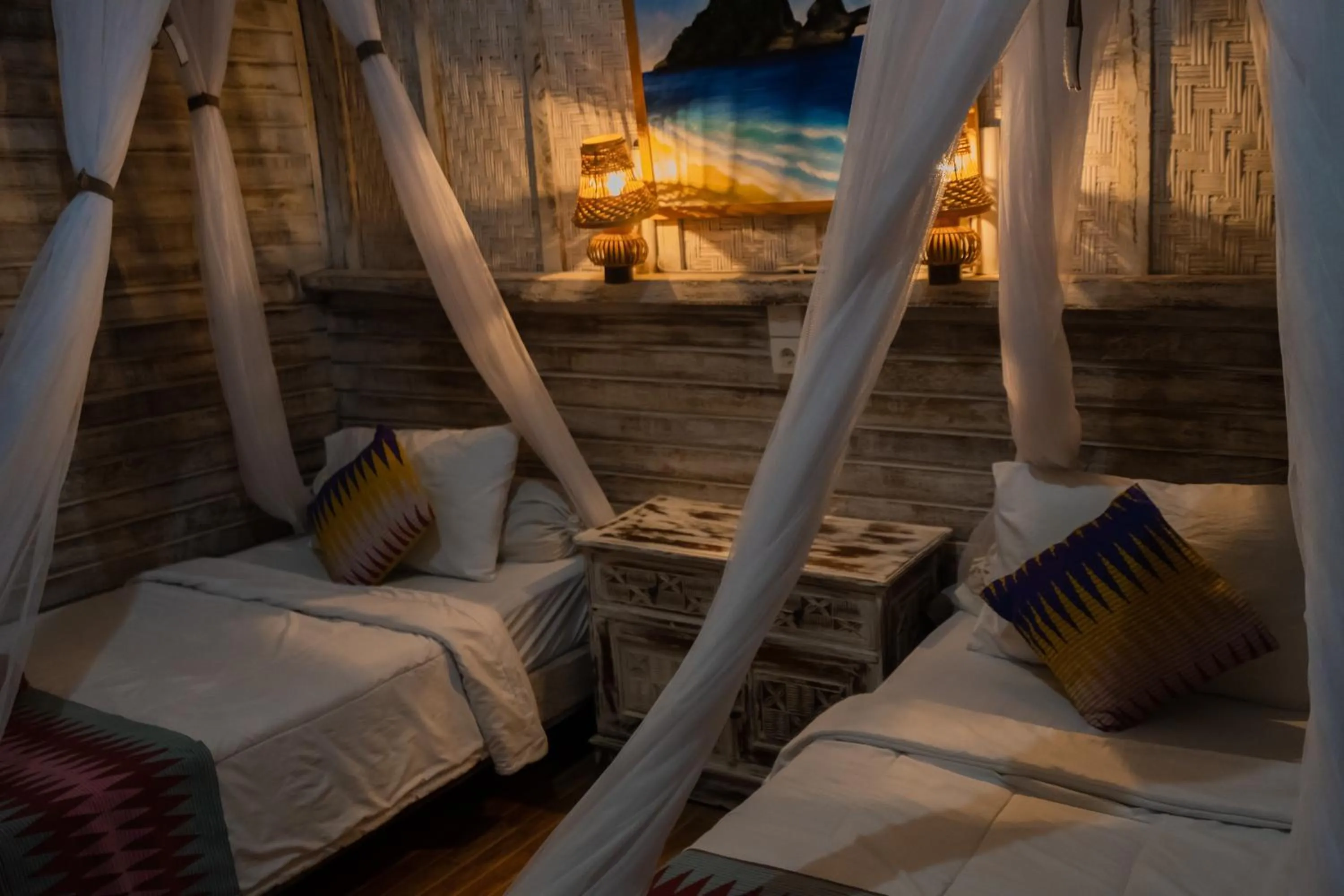 Bedroom in The Mel Huts