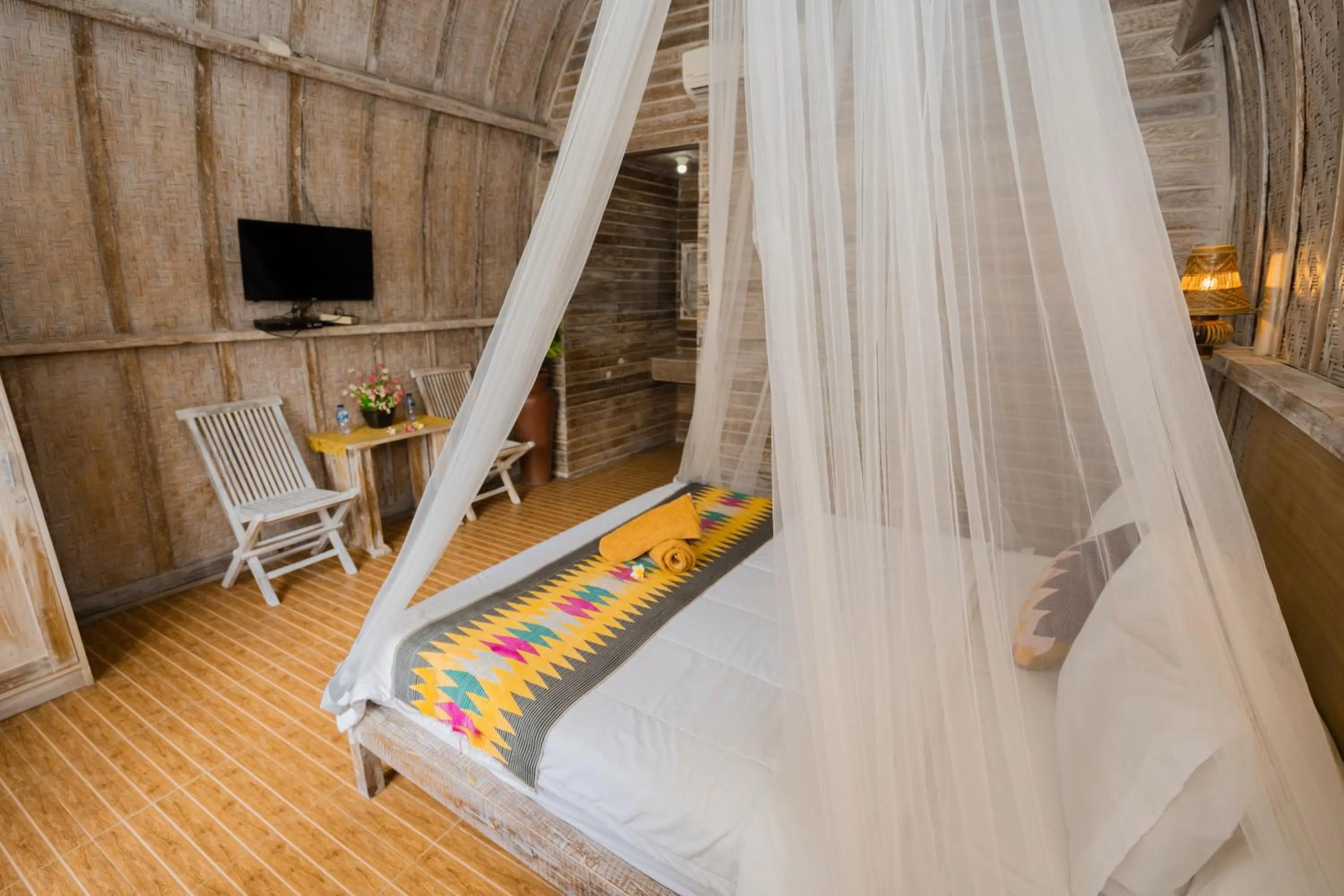 Bedroom in The Mel Huts