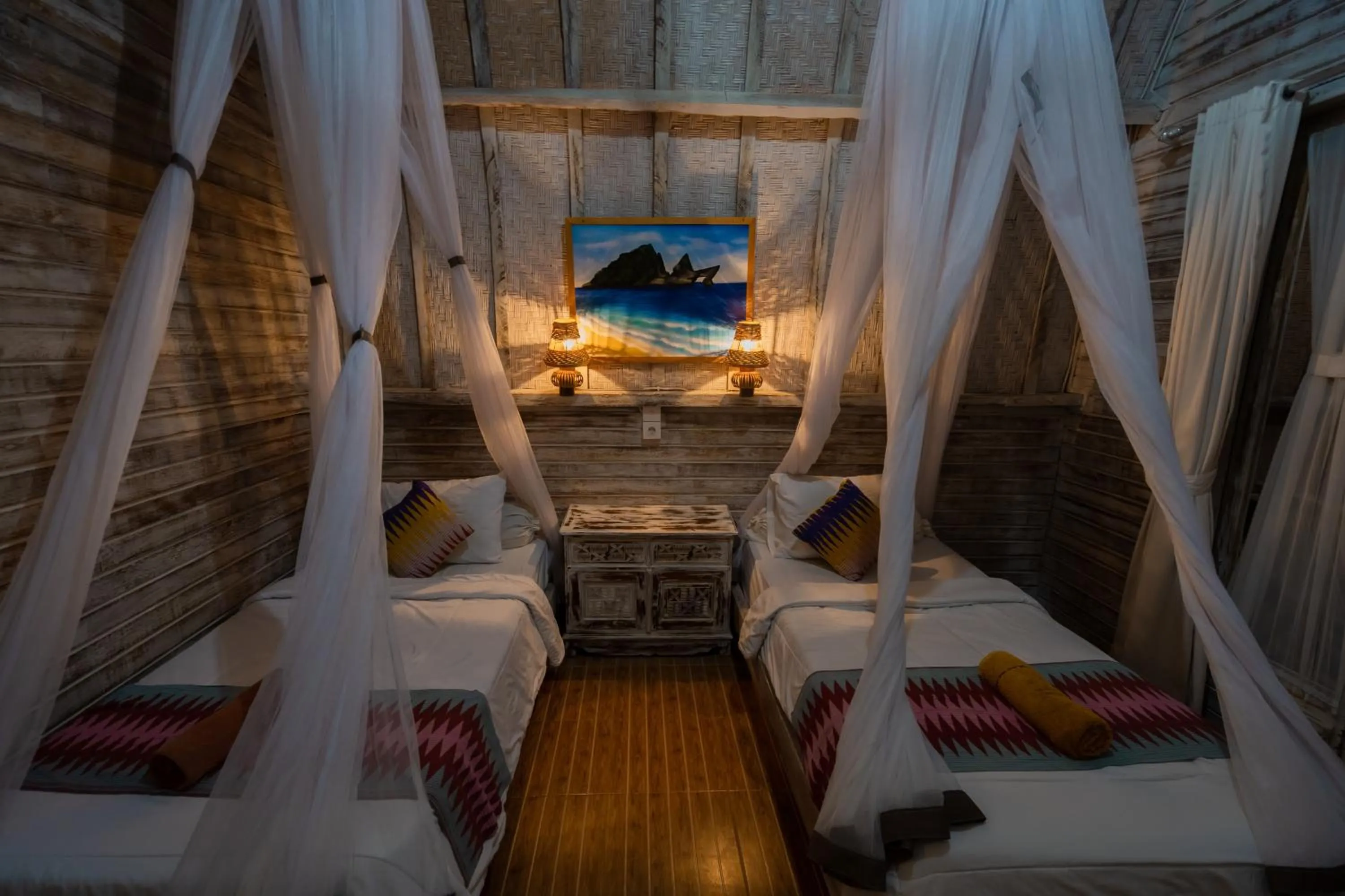 Bedroom in The Mel Huts