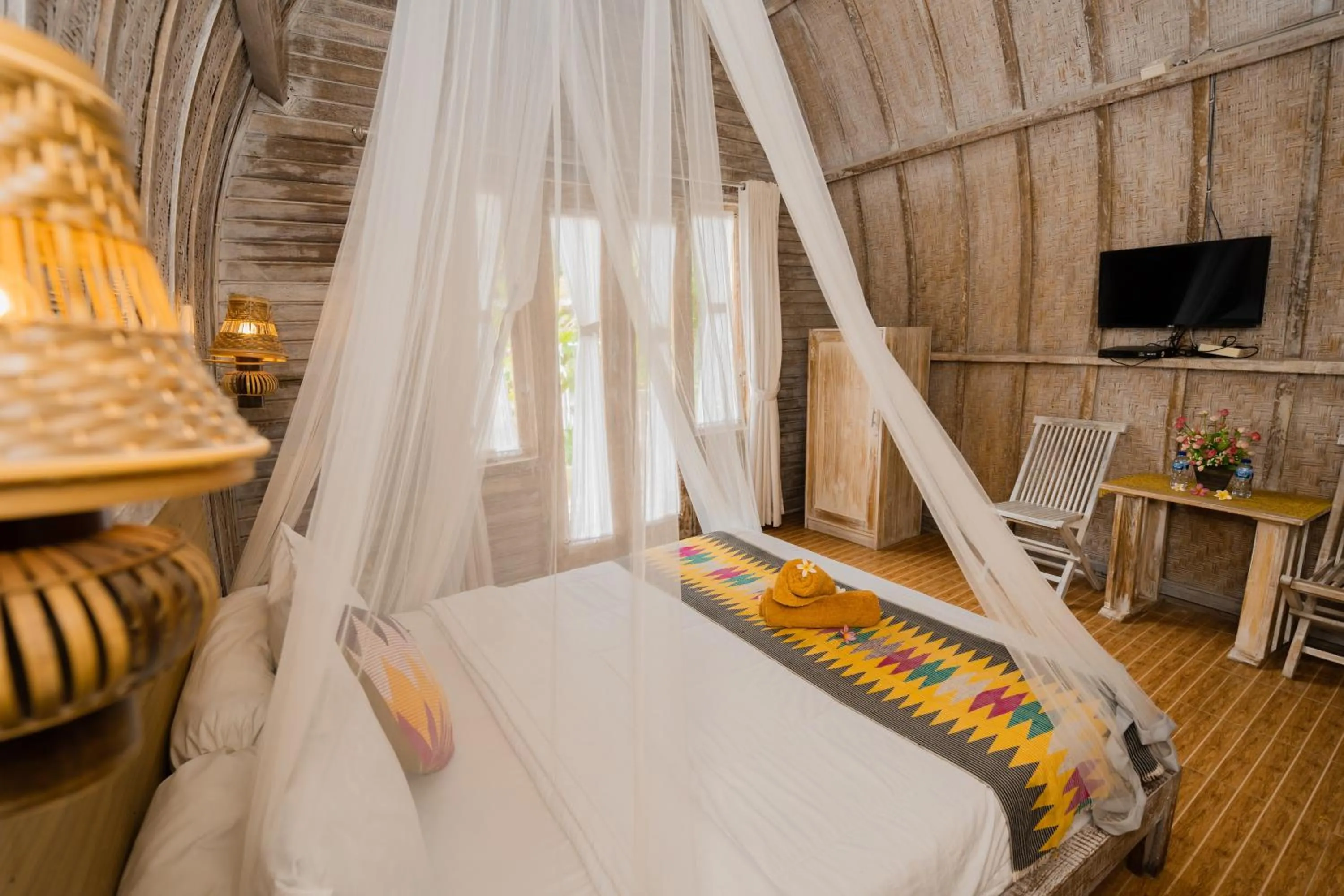Bedroom in The Mel Huts