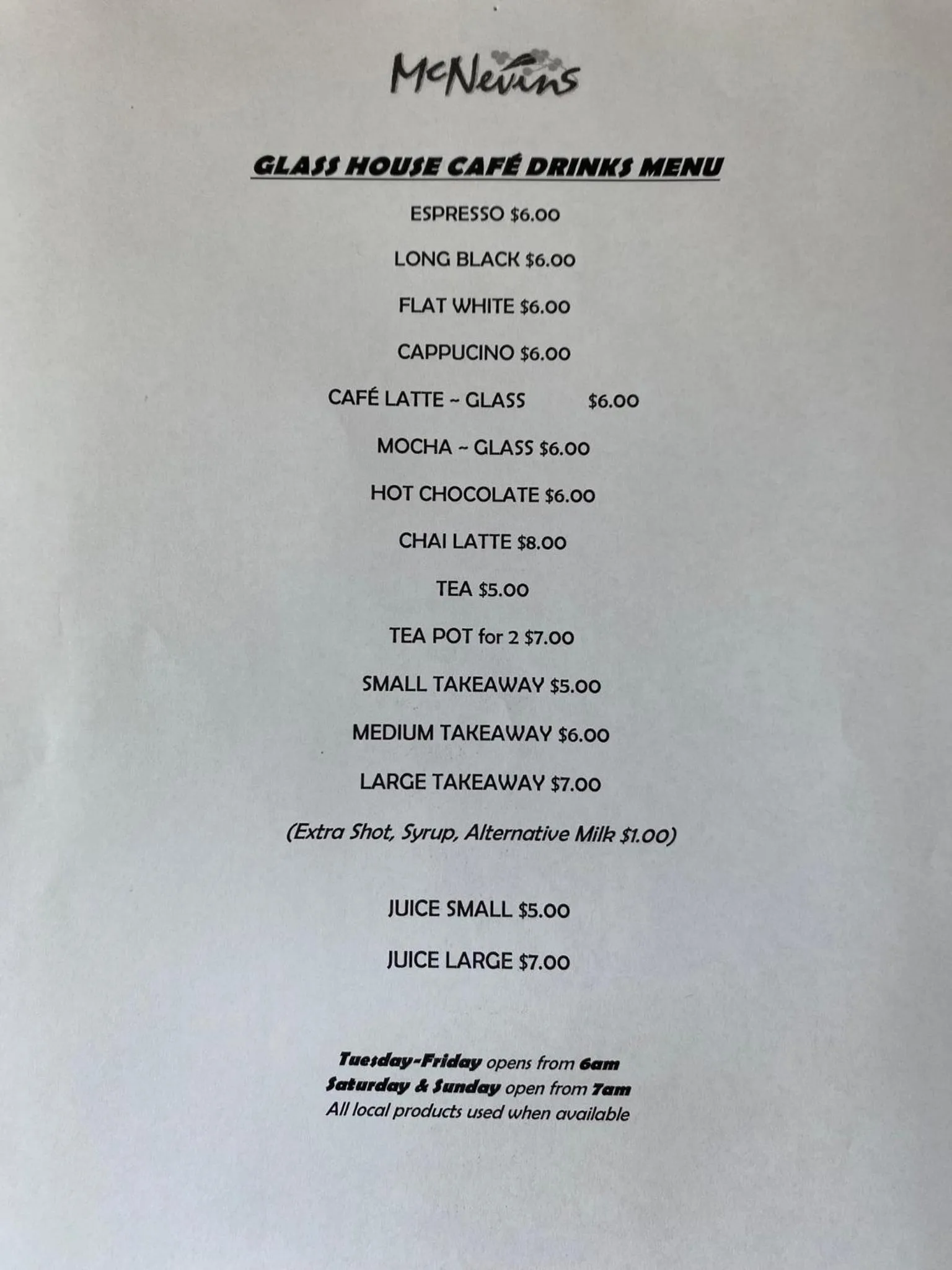 Breakfast in McNevins Maryborough Motel