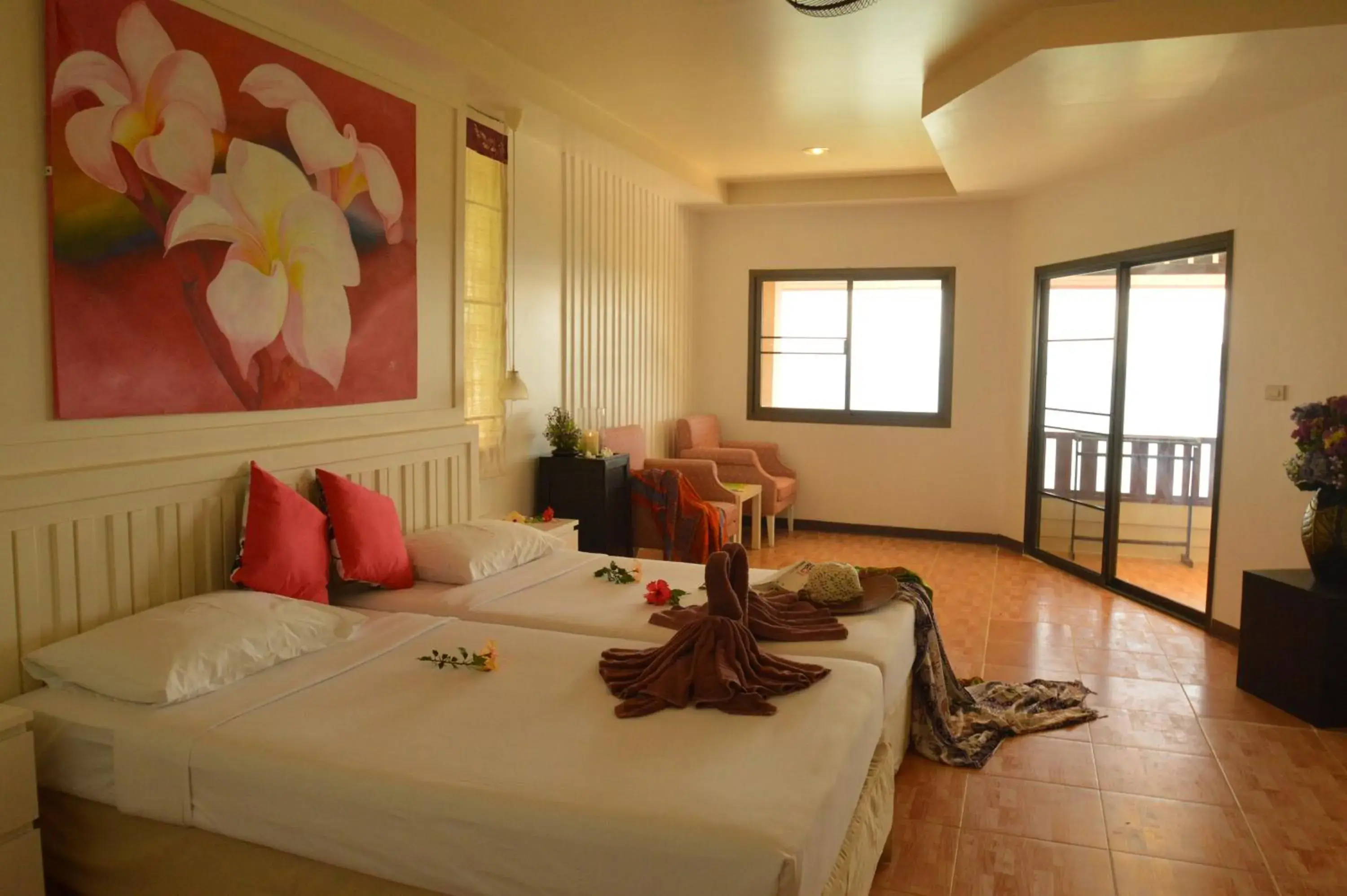 Day, Bed in Koh Ngai Cliff Beach Resort Day, Bed in Koh Ngai Cliff Beach Resort