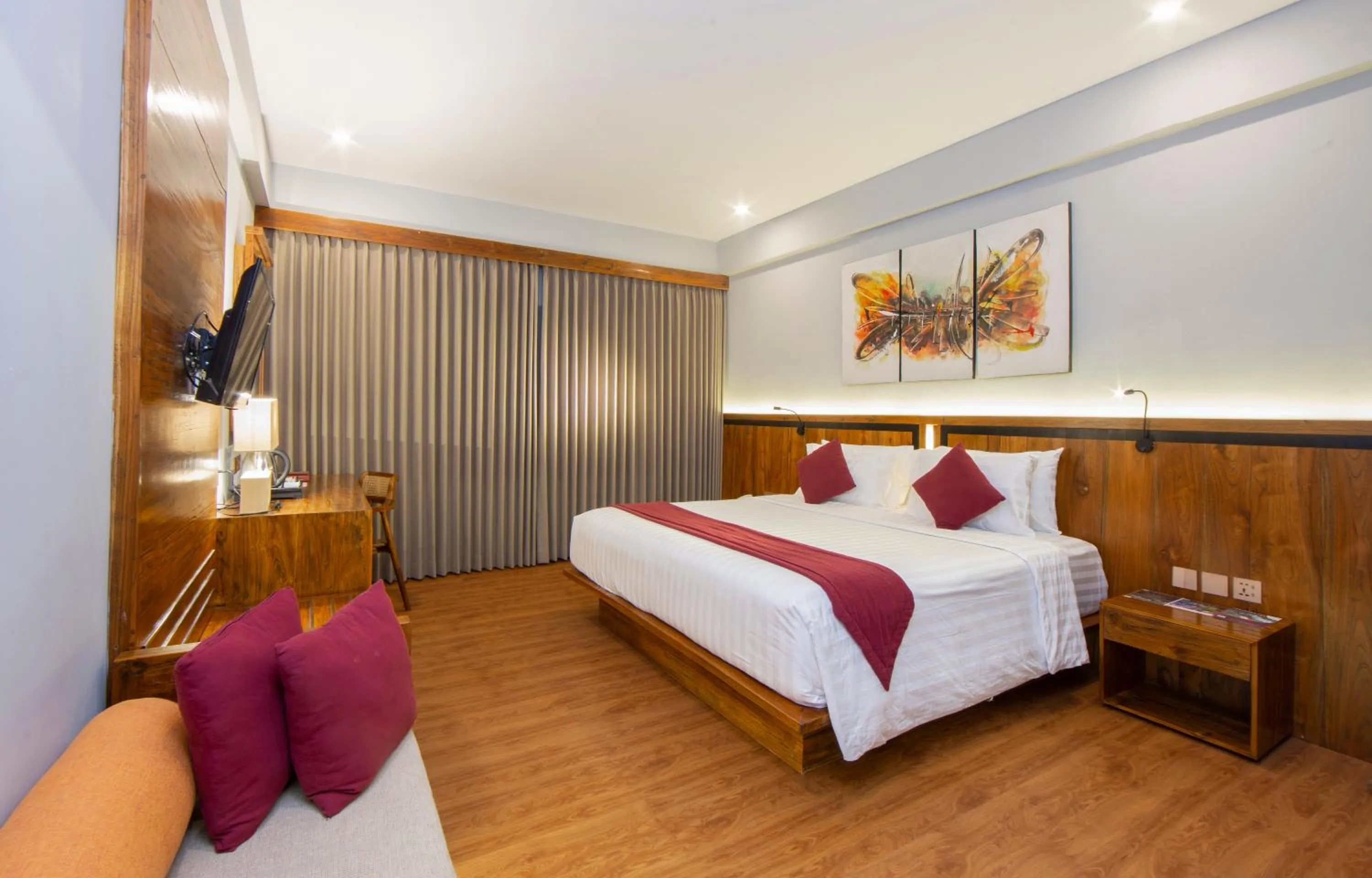 Bed in The Lokha Legian Resort & Spa