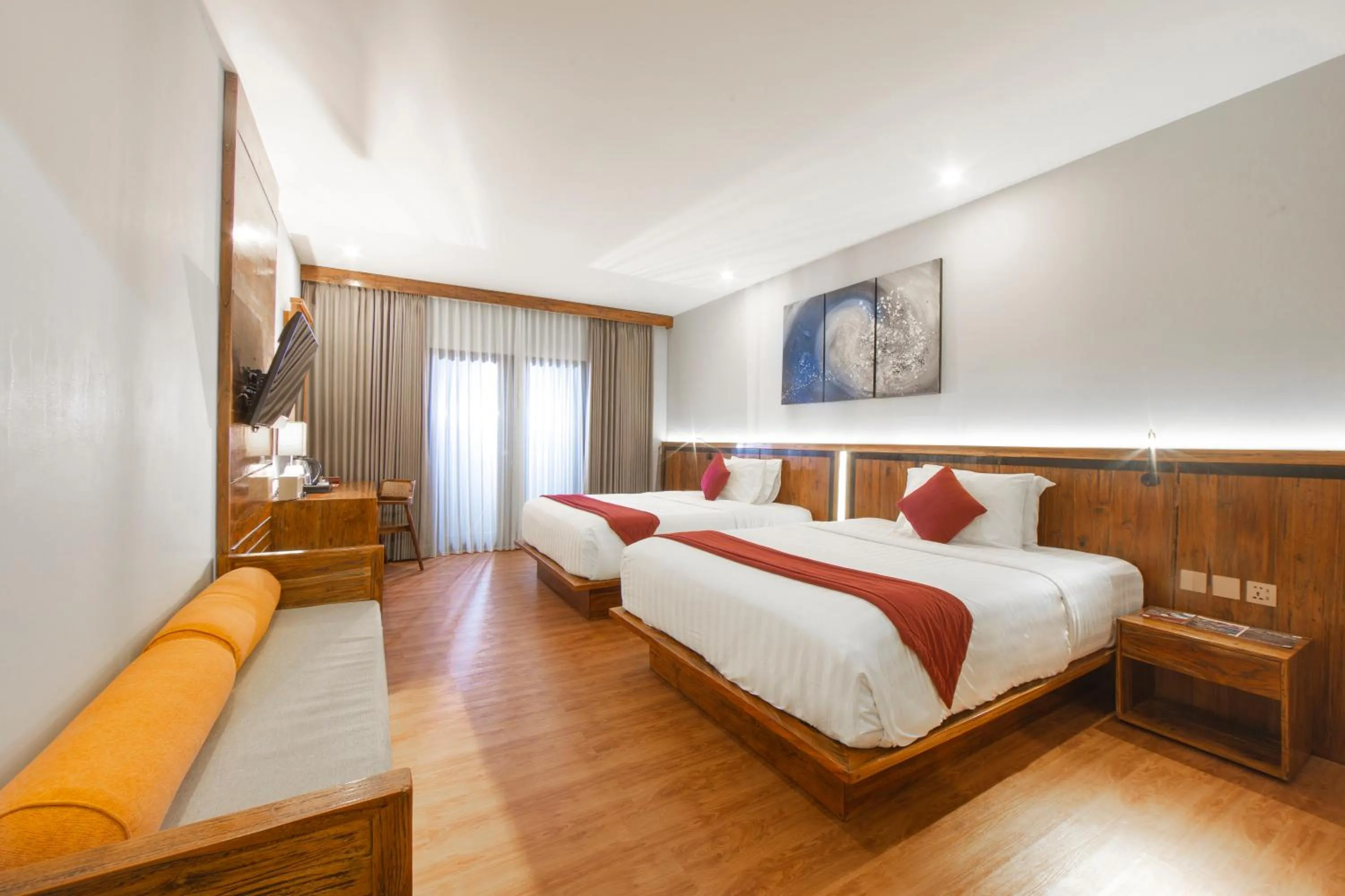 Bed in The Lokha Legian Resort & Spa