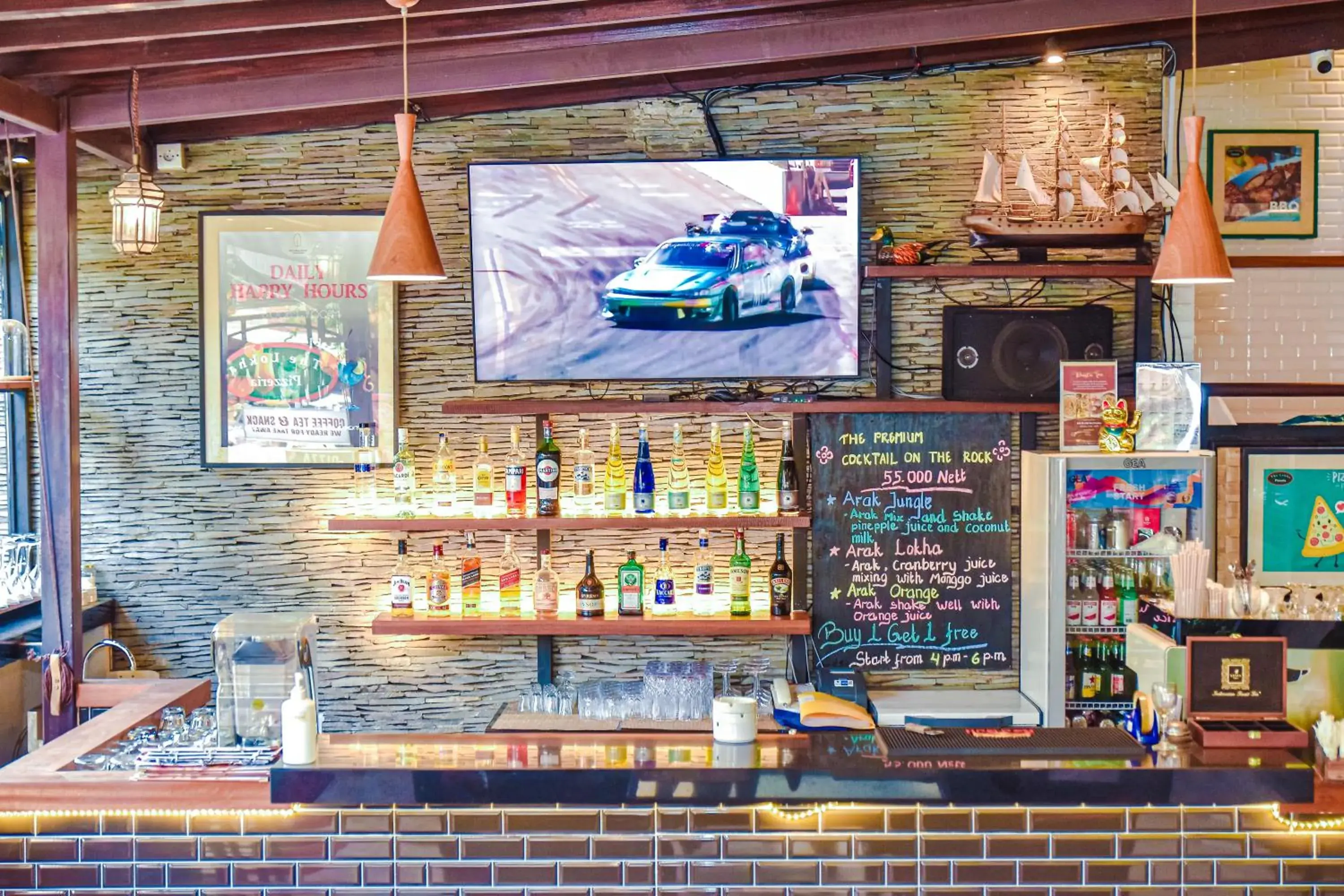 Lounge or bar in The Lokha Legian Resort & Spa Lounge or bar in The Lokha Legian Resort & Spa