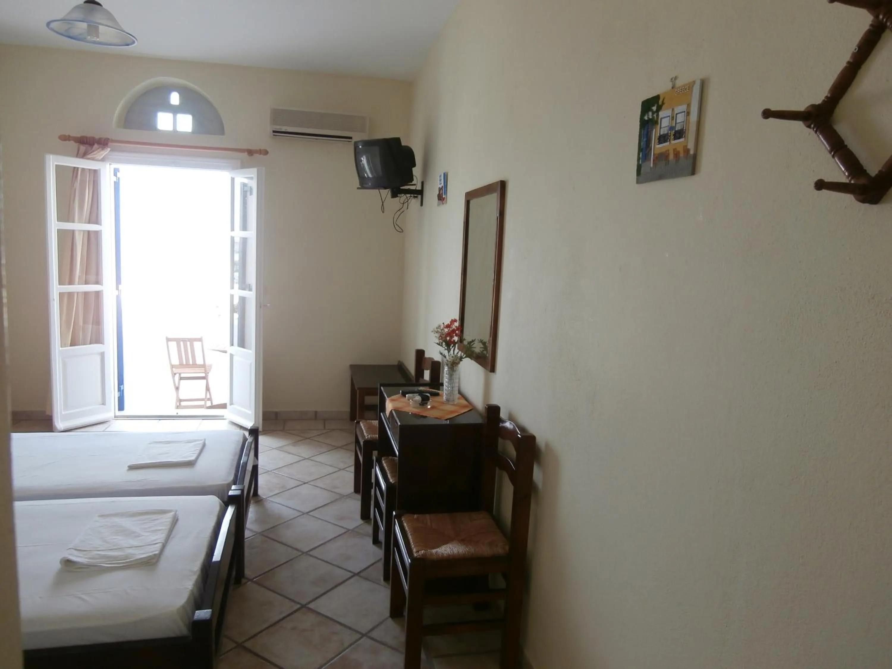 Shower, Bed in Kionia Galini Bangalows