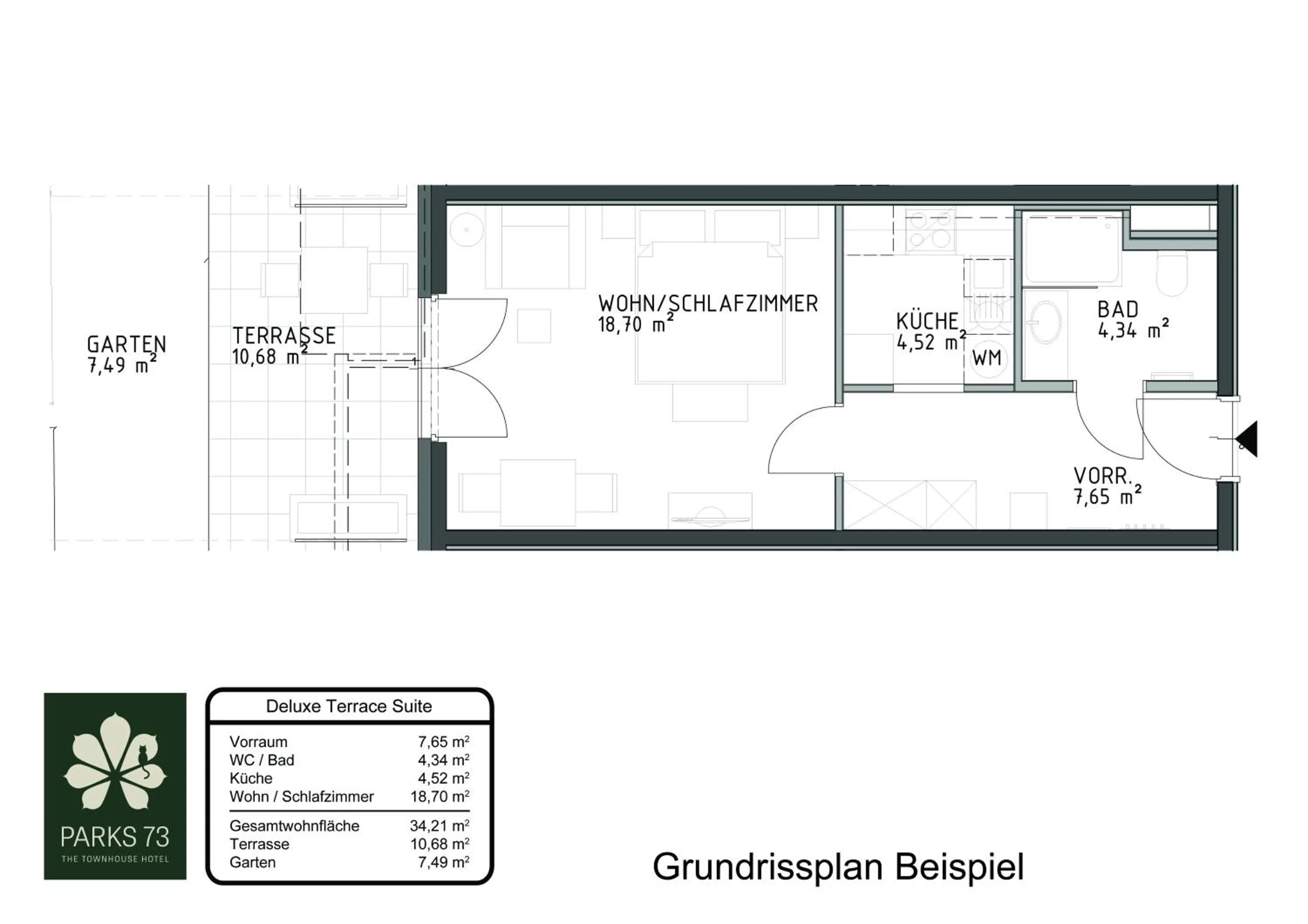 Floor plan in Parks 73 The Townhouse Hotel