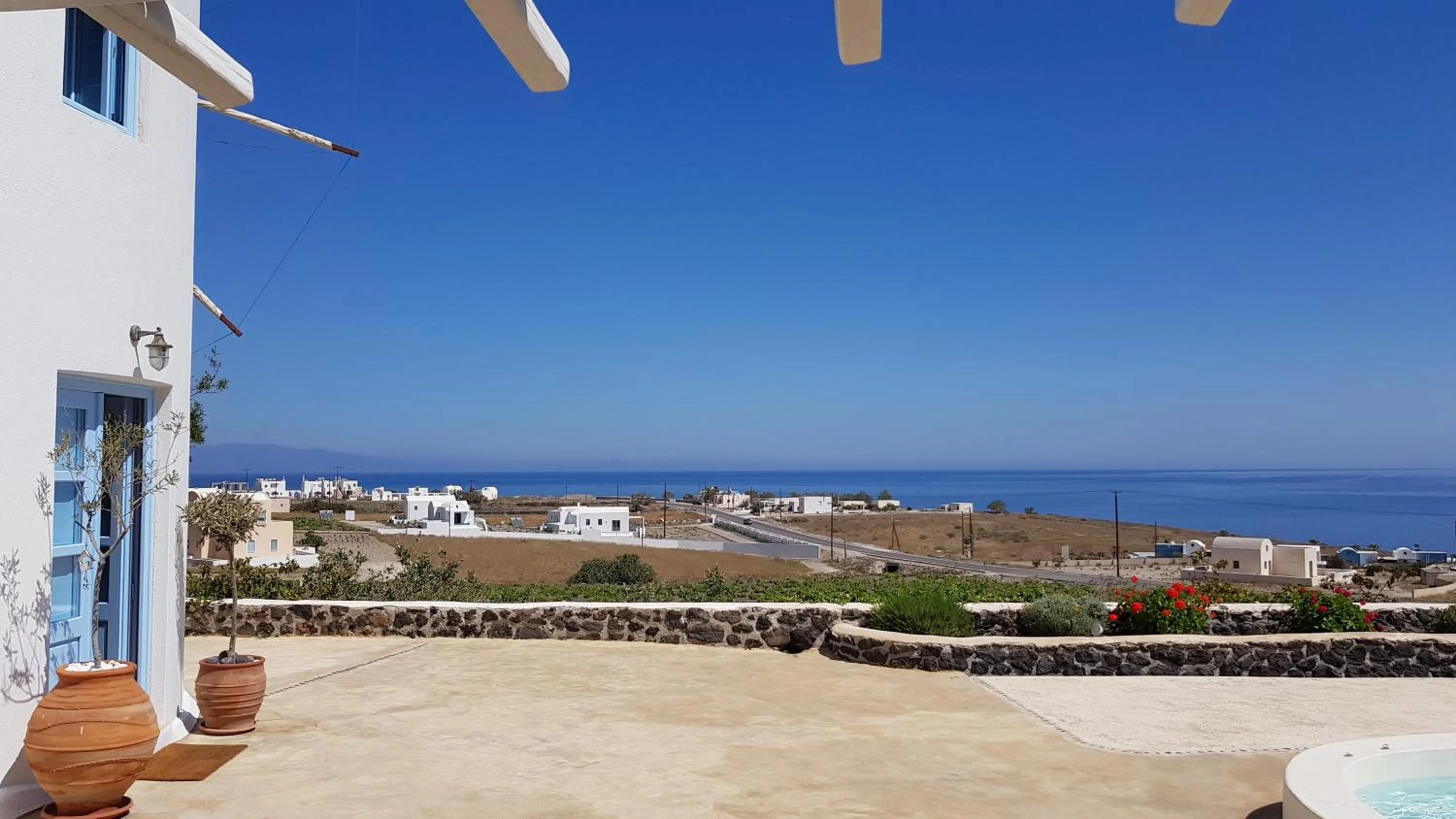 Pool view in Windmill Villas