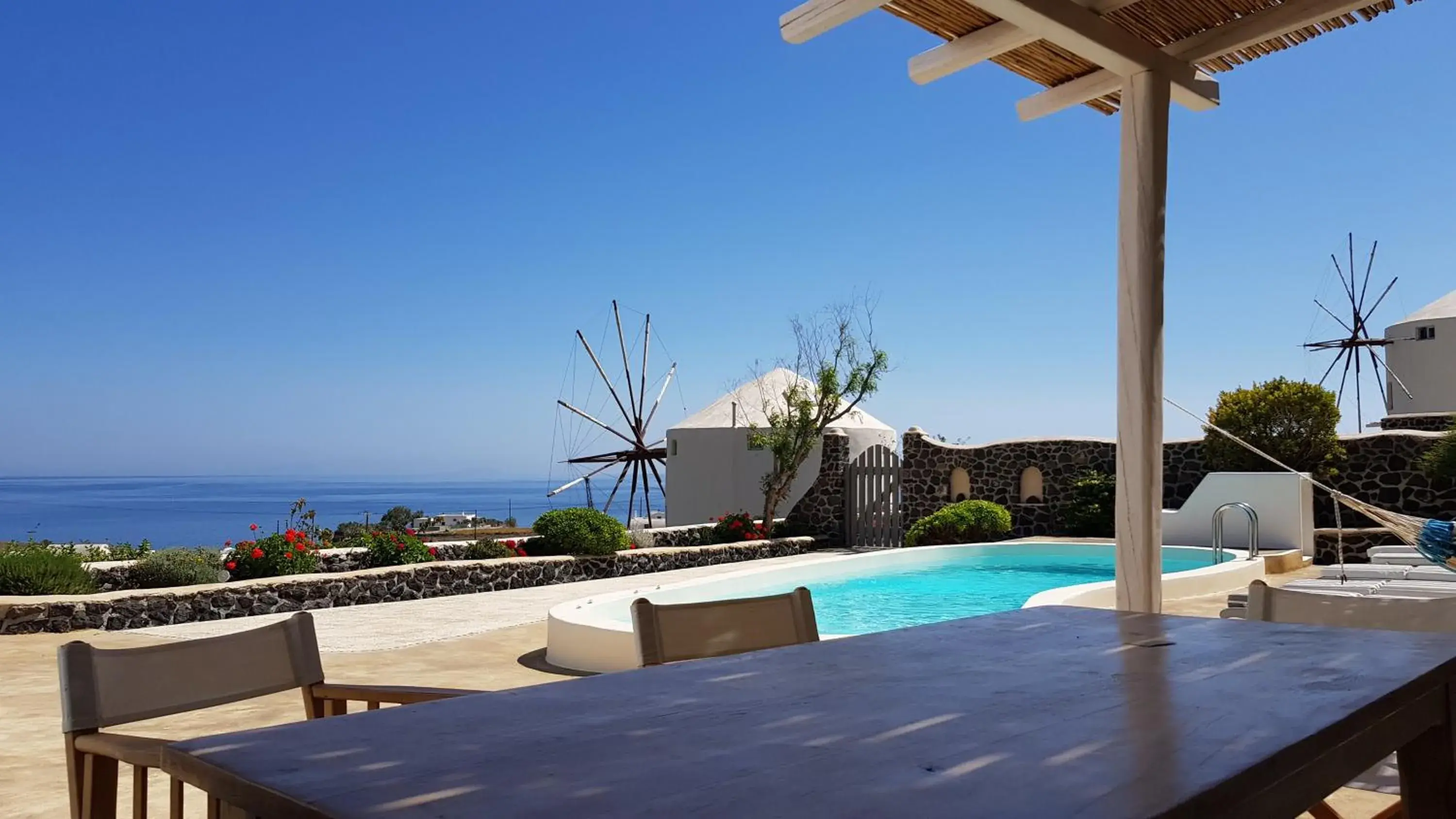Pool view in Windmill Villas Pool view in Windmill Villas