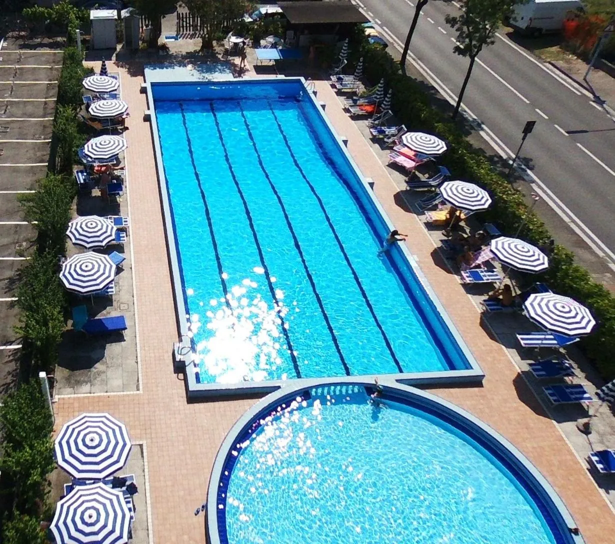 Pool view in Hotel Galles