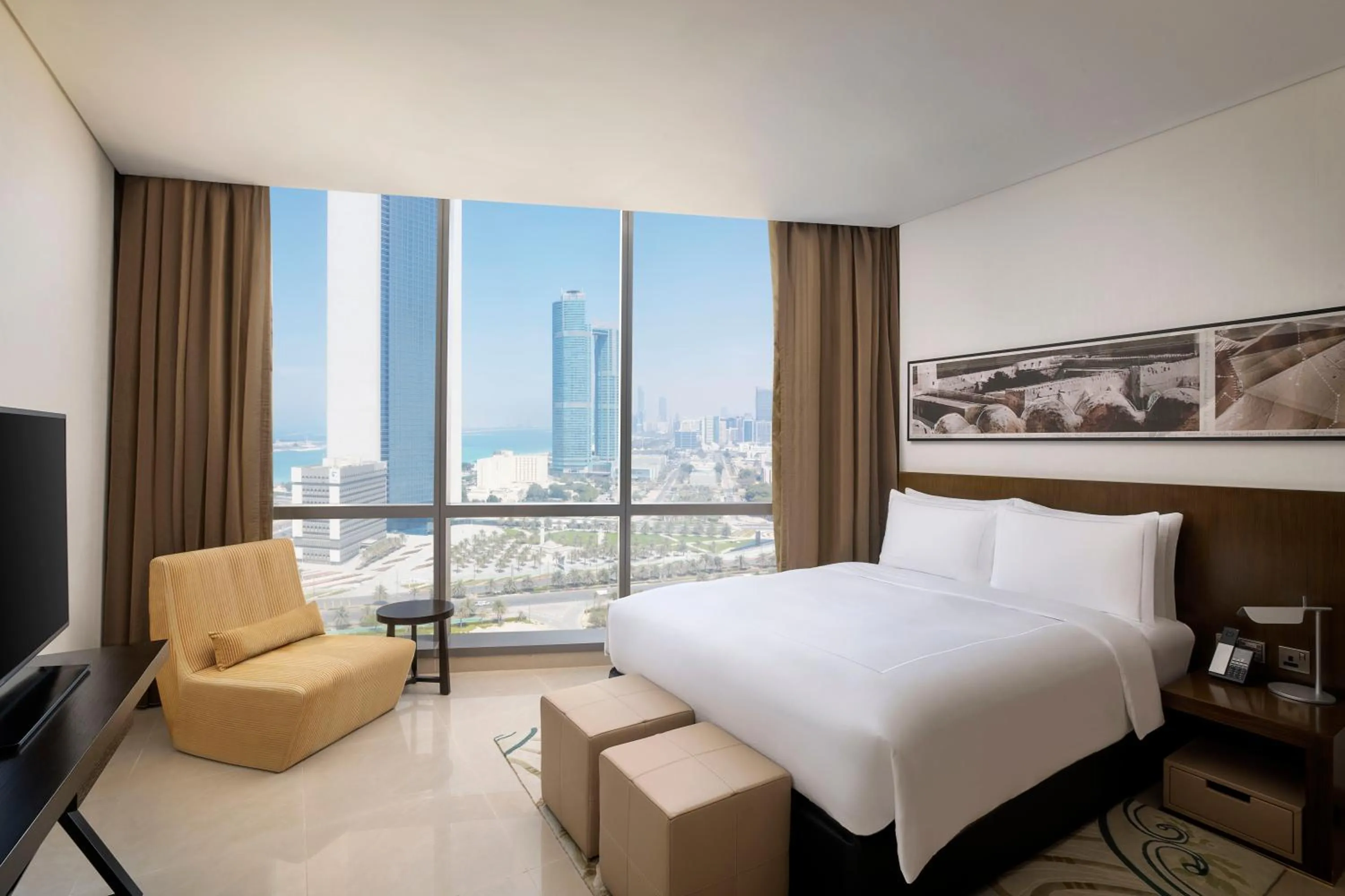 Bed in Conrad Abu Dhabi Etihad Towers
