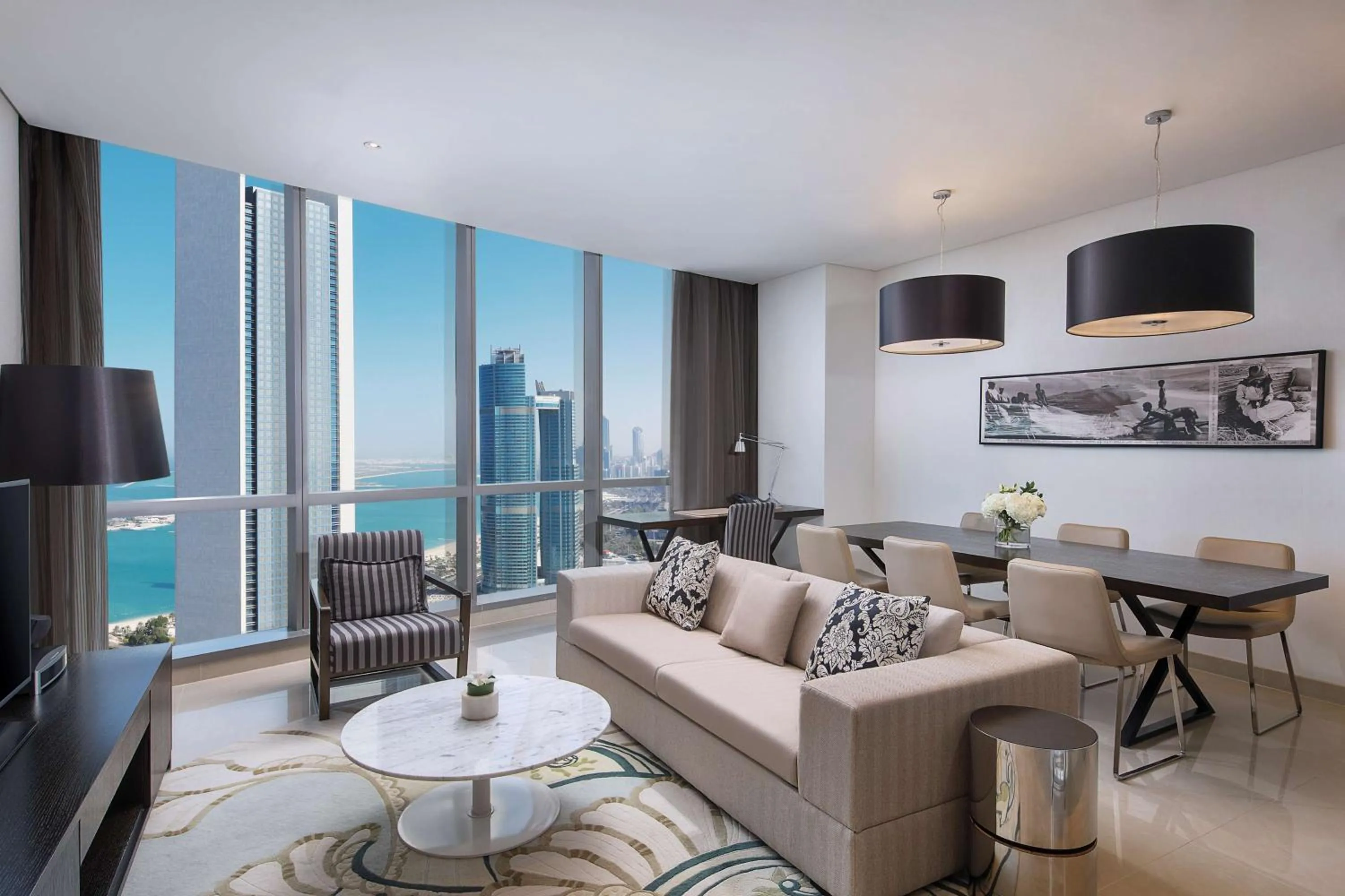 Living room in Conrad Abu Dhabi Etihad Towers
