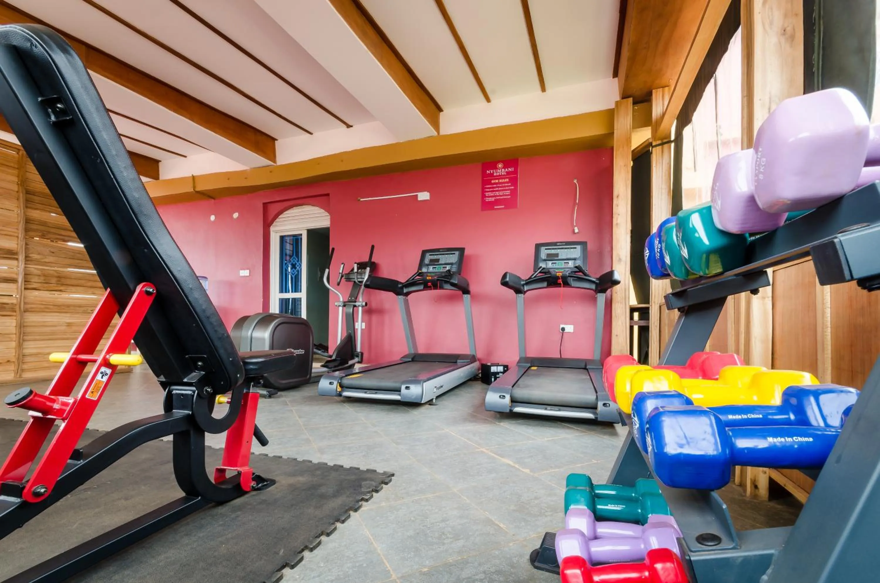 Fitness centre/facilities in Nyumbani Hotel