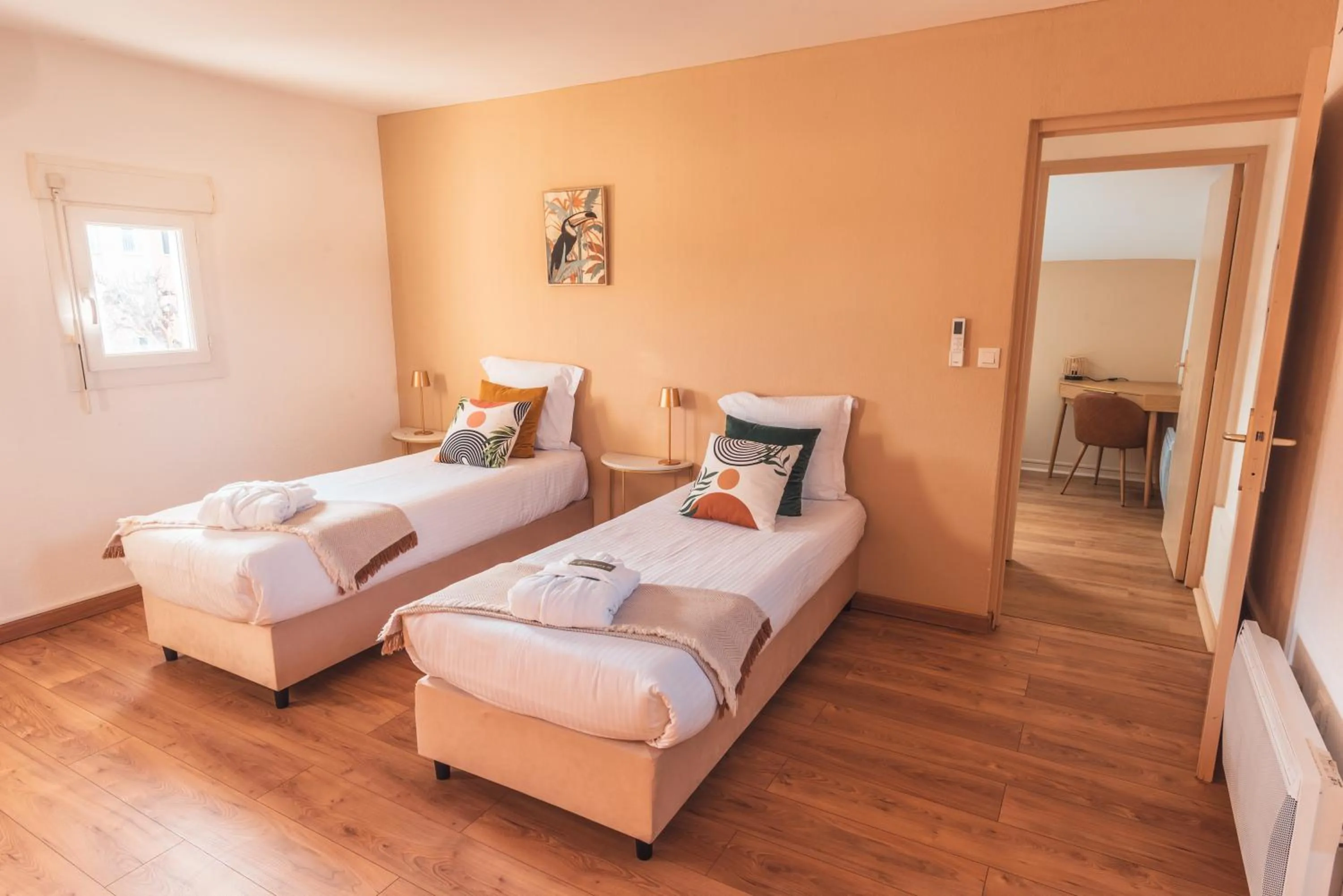 Bedroom, Bed in Golf Resort de Digne-les-bains by Adonis