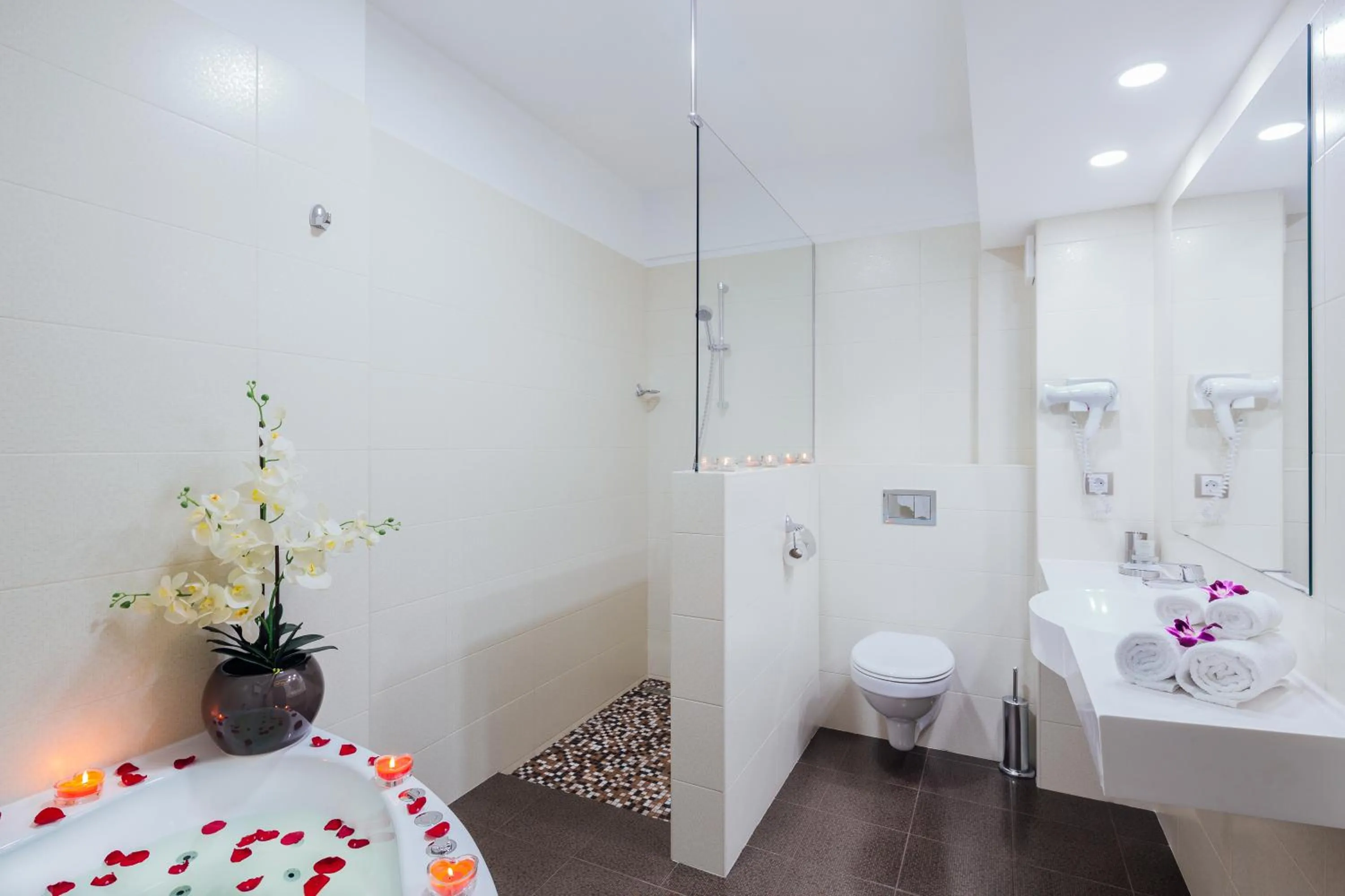 Shower in Hotel Stil