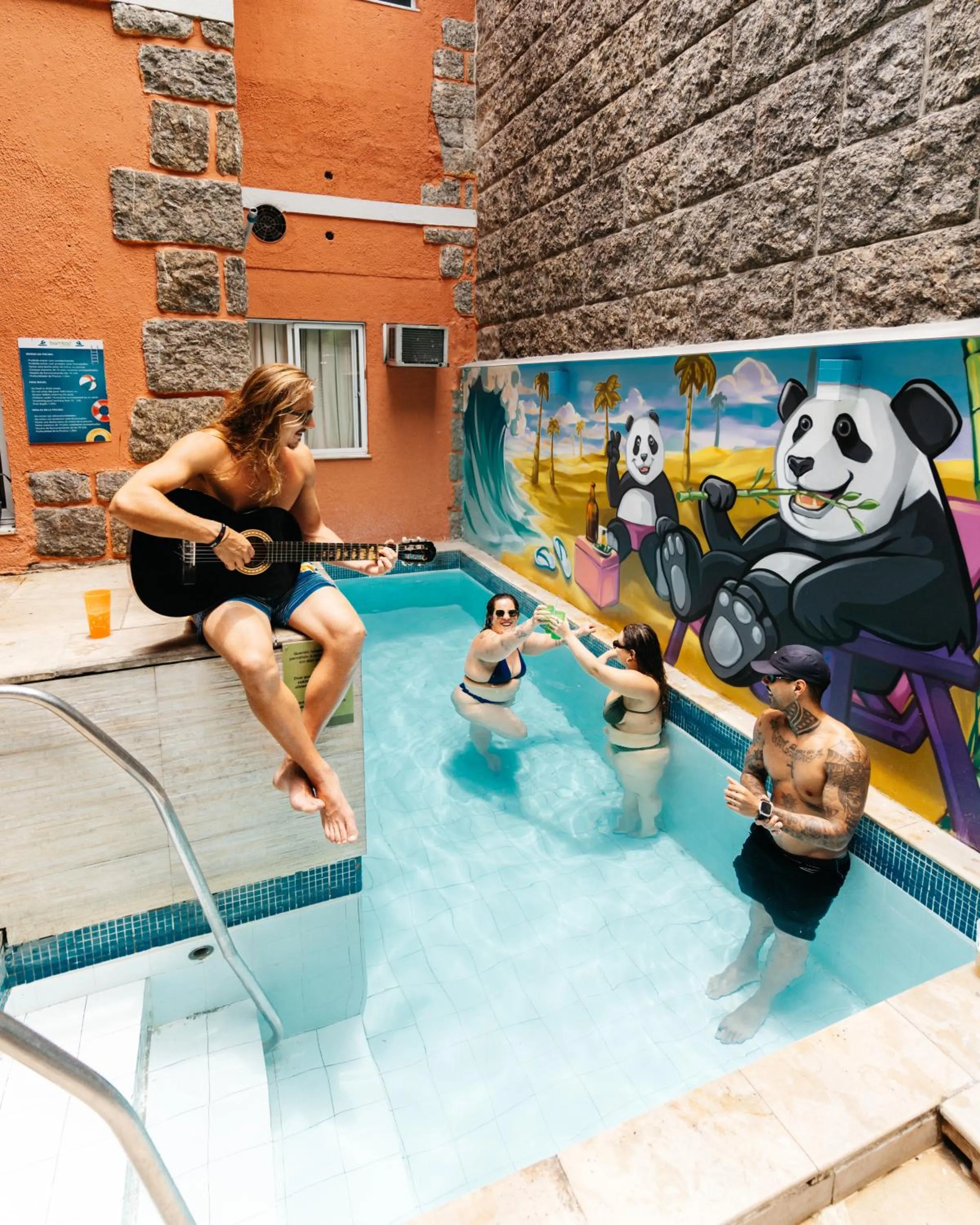 Swimming pool in Bamboo Rio Hostel