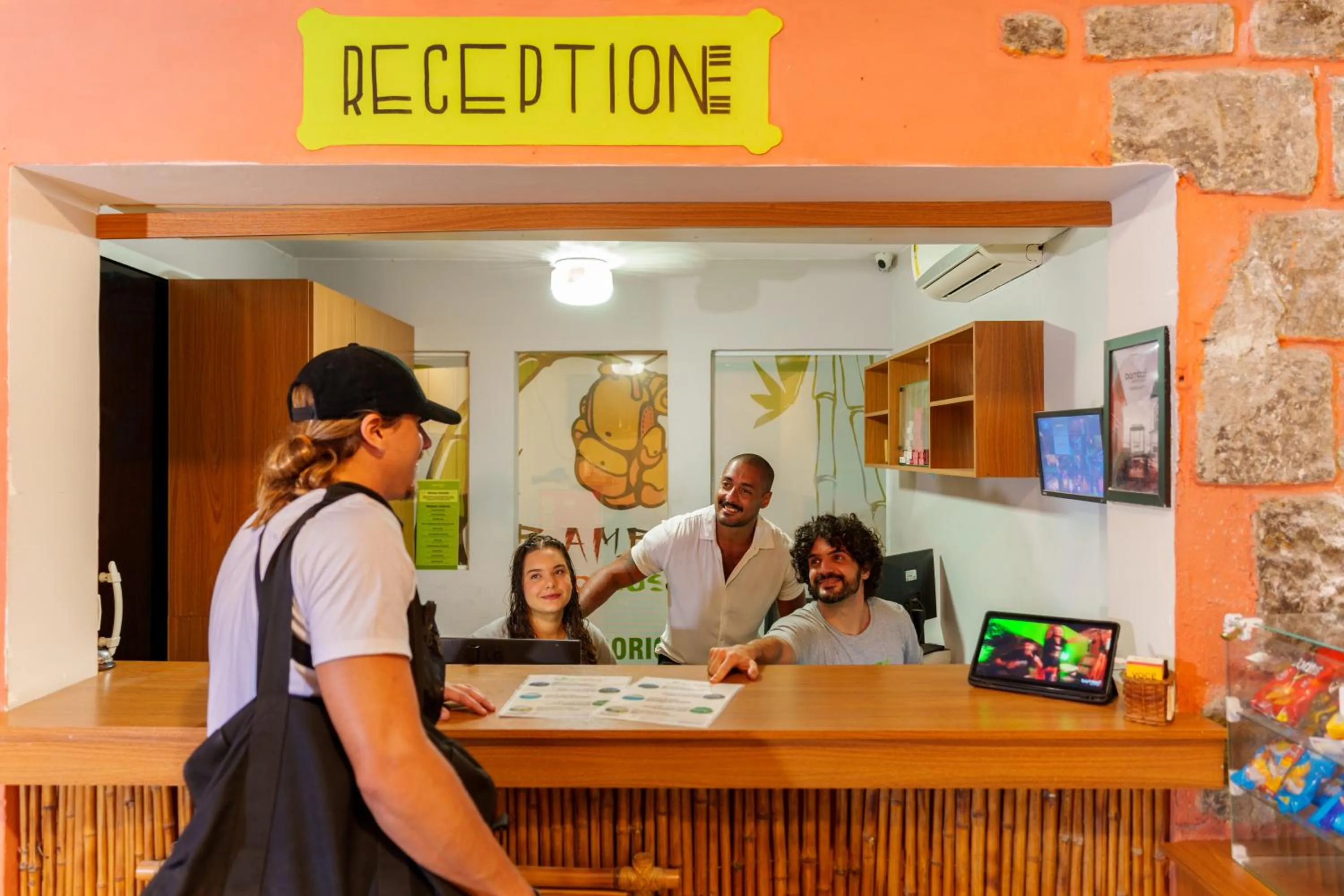 Lobby or reception in Bamboo Rio Hostel