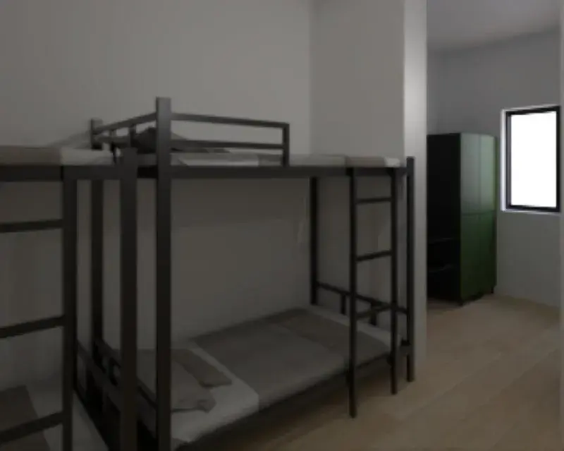 Bunk Bed in Female Dormitory Room in Bamboo Rio Hostel Bunk Bed in Female Dormitory Room in Bamboo Rio Hostel