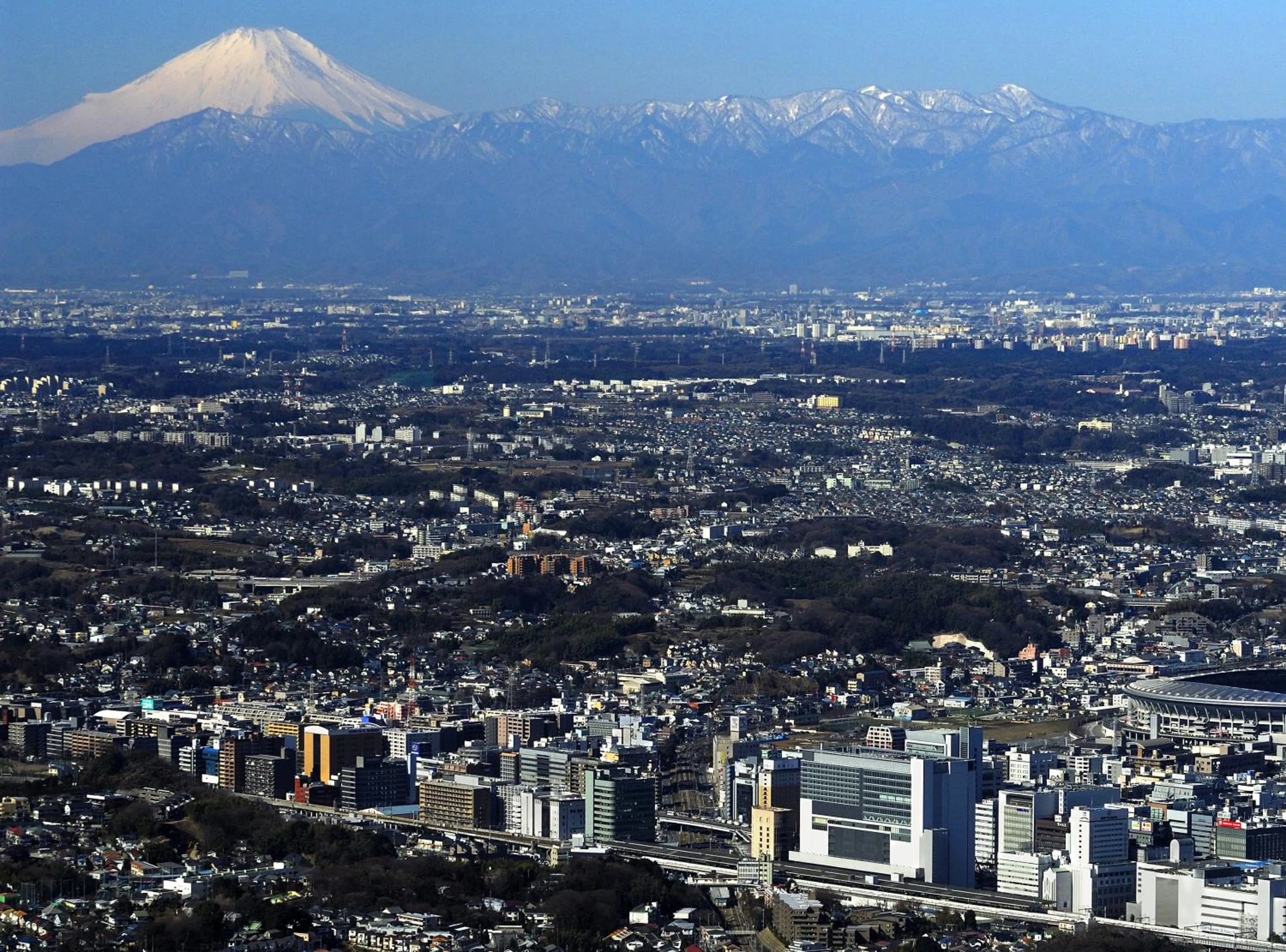 Bird's eye view in Hotel Associa Shin-Yokohama
