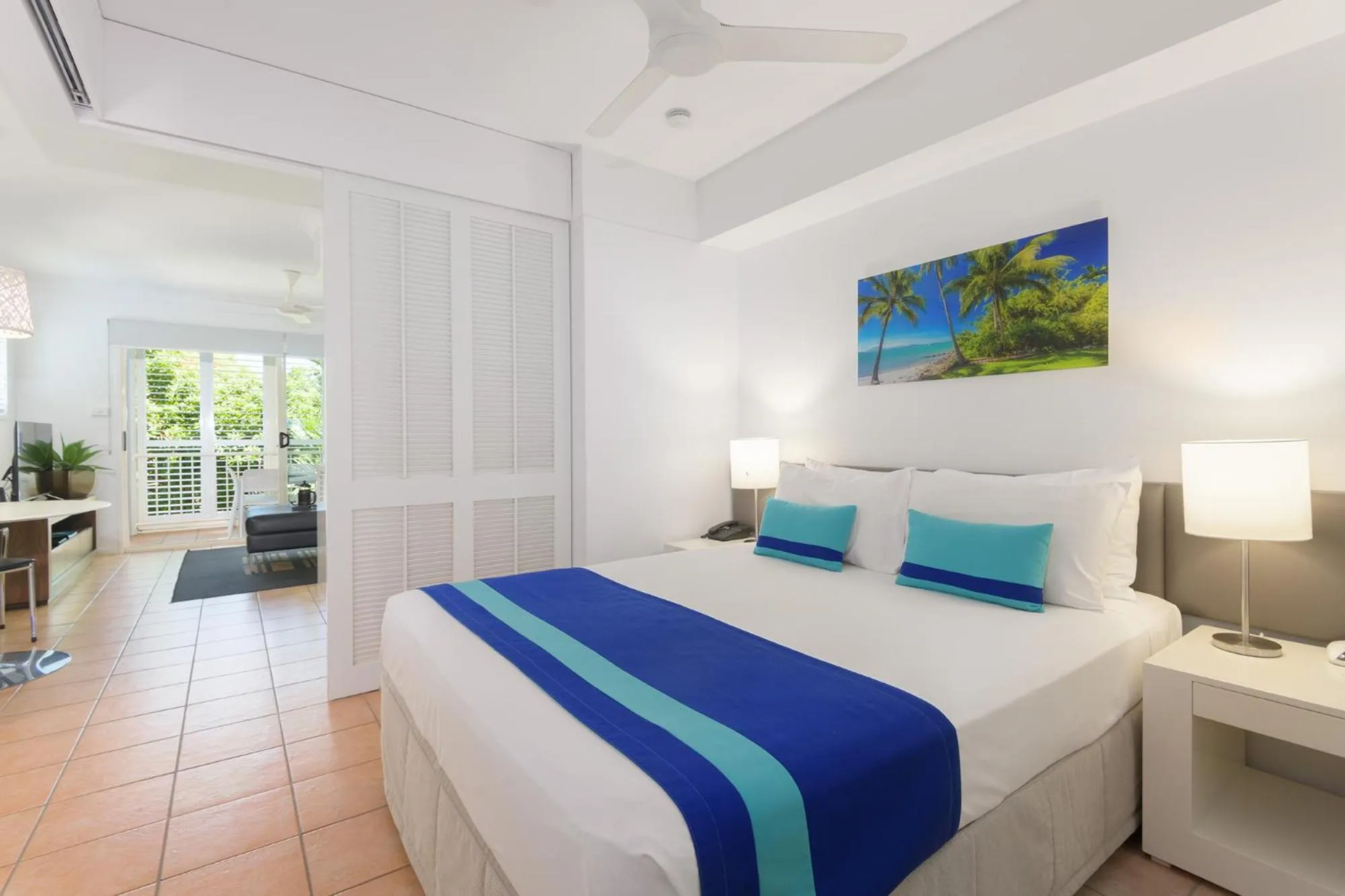 Bedroom, Bed in Port Douglas Apartments - Adults Only Oasis