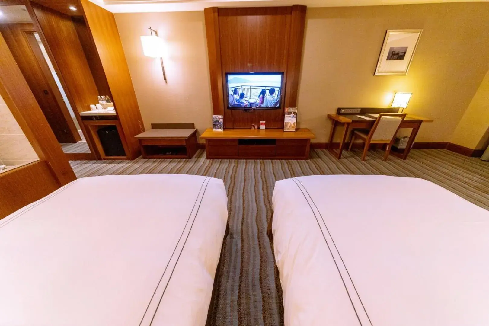 Bed in Fullon Hotel Tamsui Fishermen's Wharf