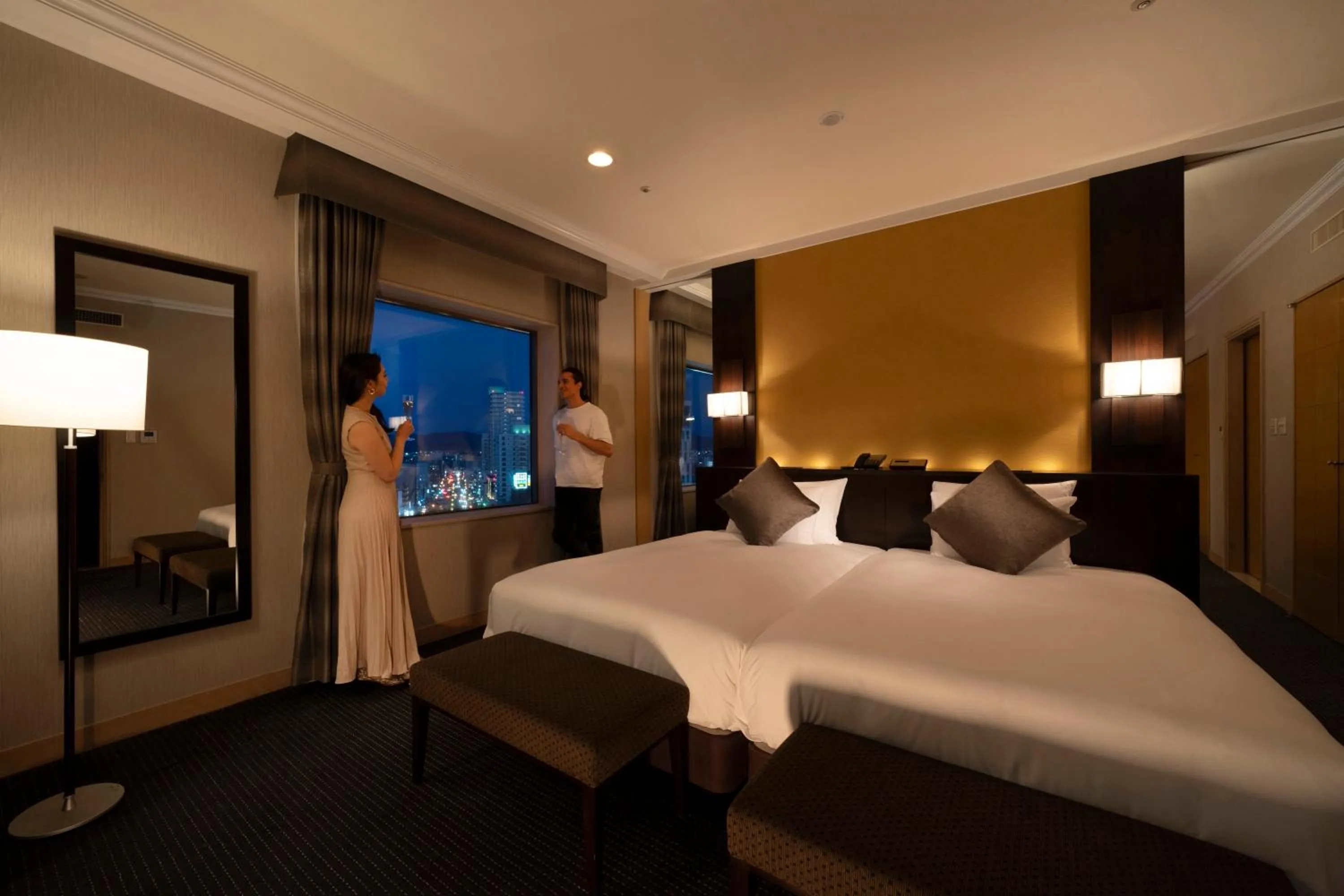 People, Bed in Hotel Associa Toyohashi