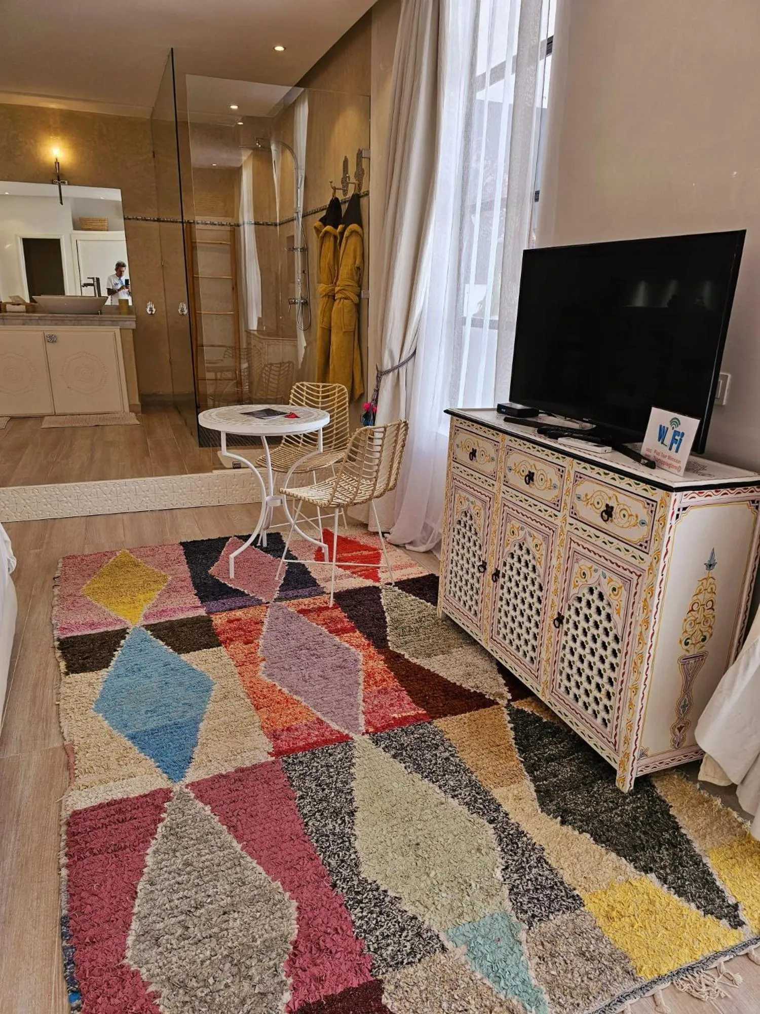 Bed in Riad Tsar Mimoun