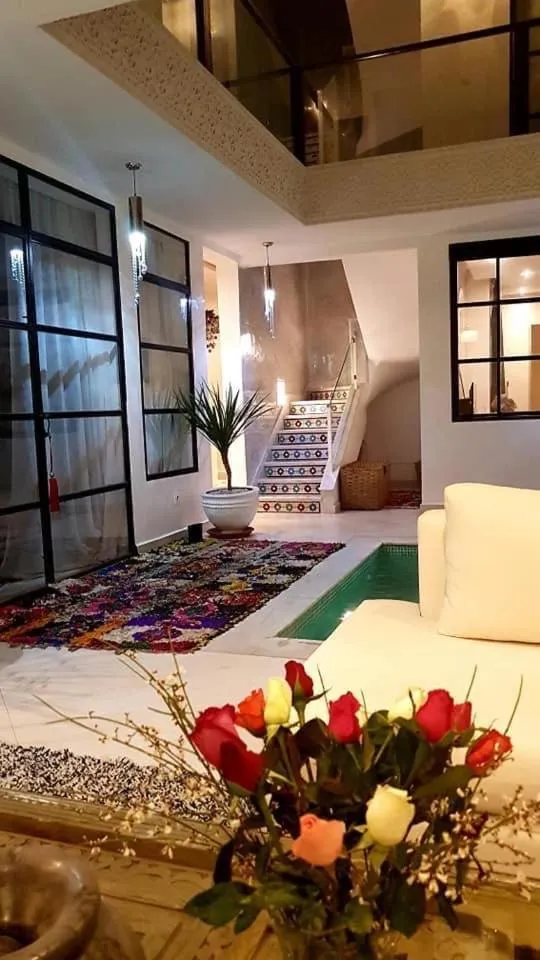 Living room, Bed in Riad Tsar Mimoun