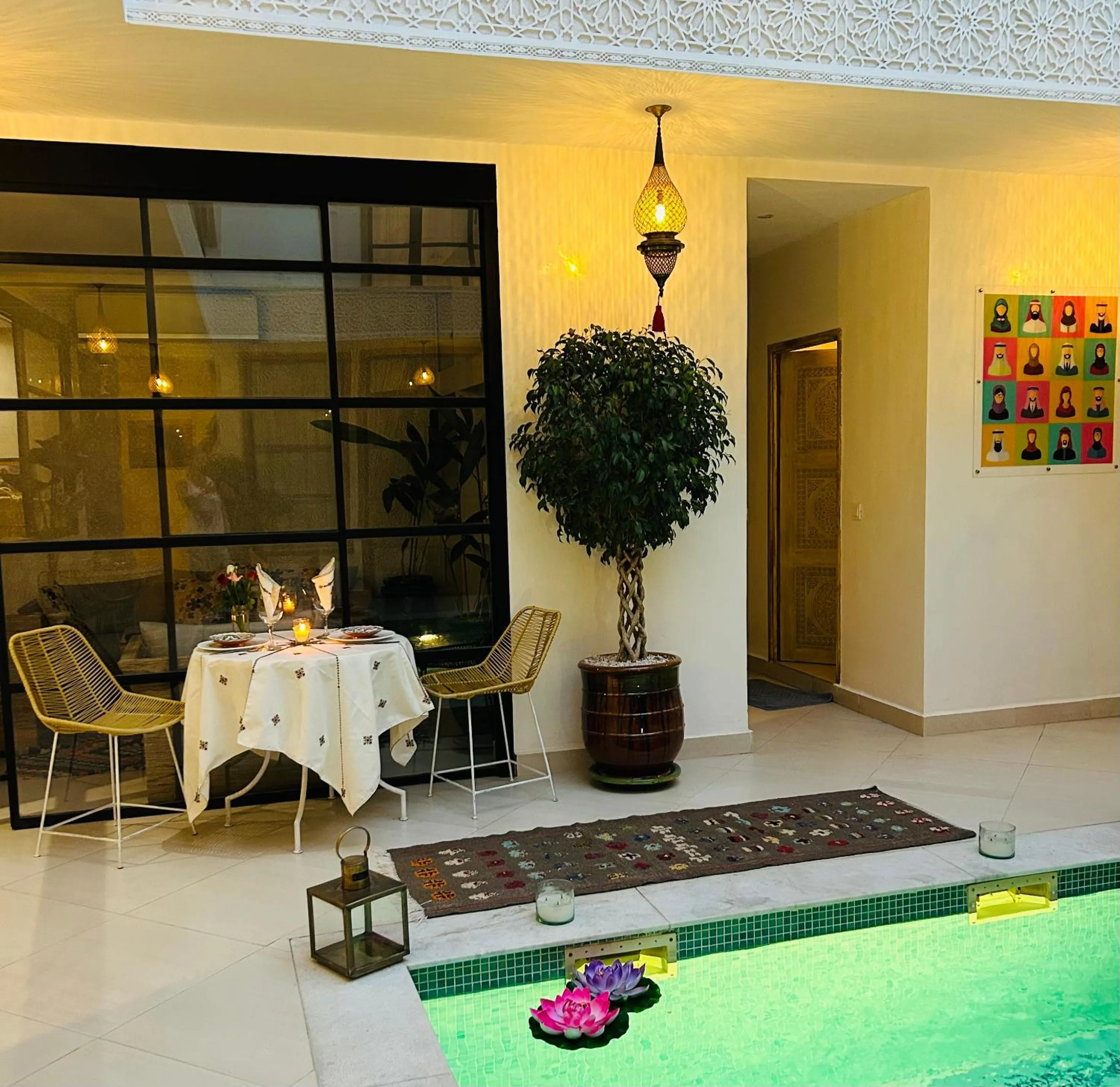 Seating area in Riad Tsar Mimoun