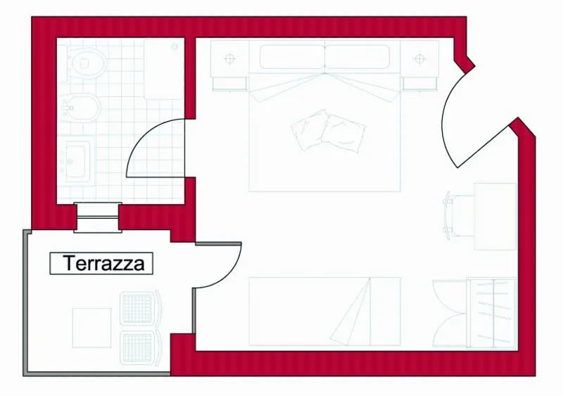 Floor plan in Hotel Friuli