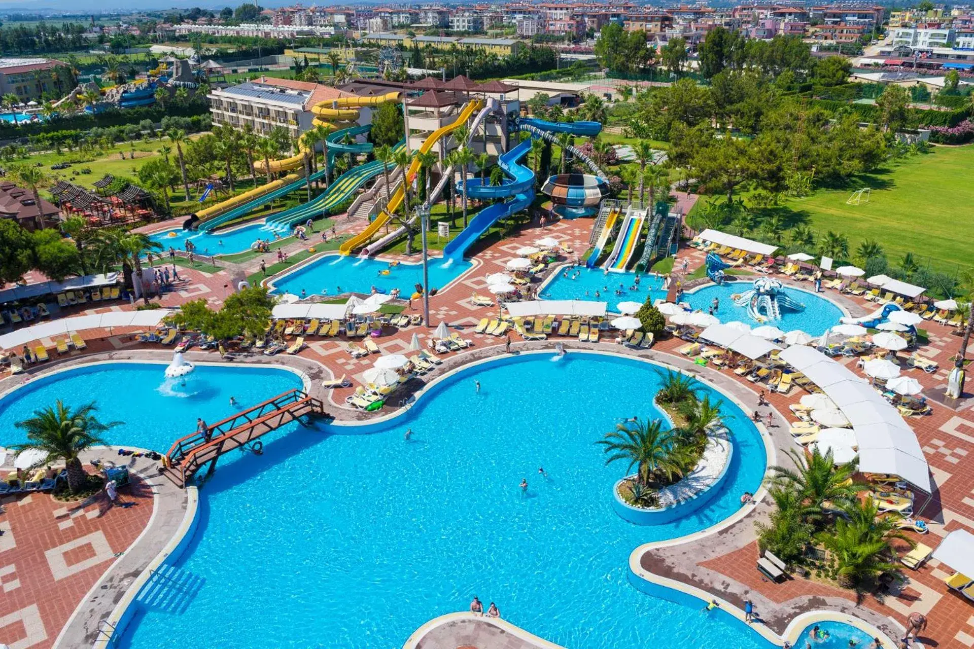 Pool view, Bird's-eye View in Club Hotel Turan Prince World