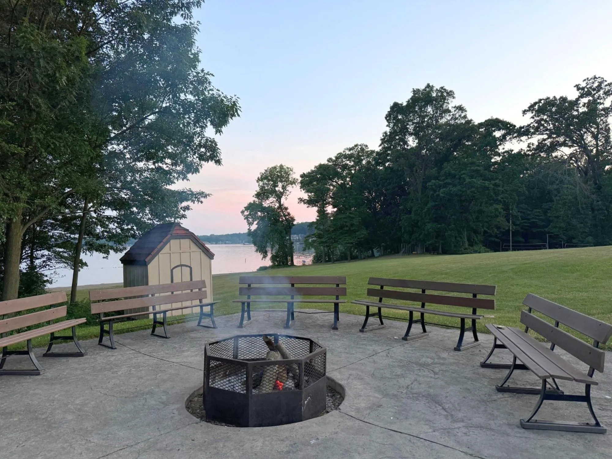 Lake view in Potawatomi Inn & Cabins