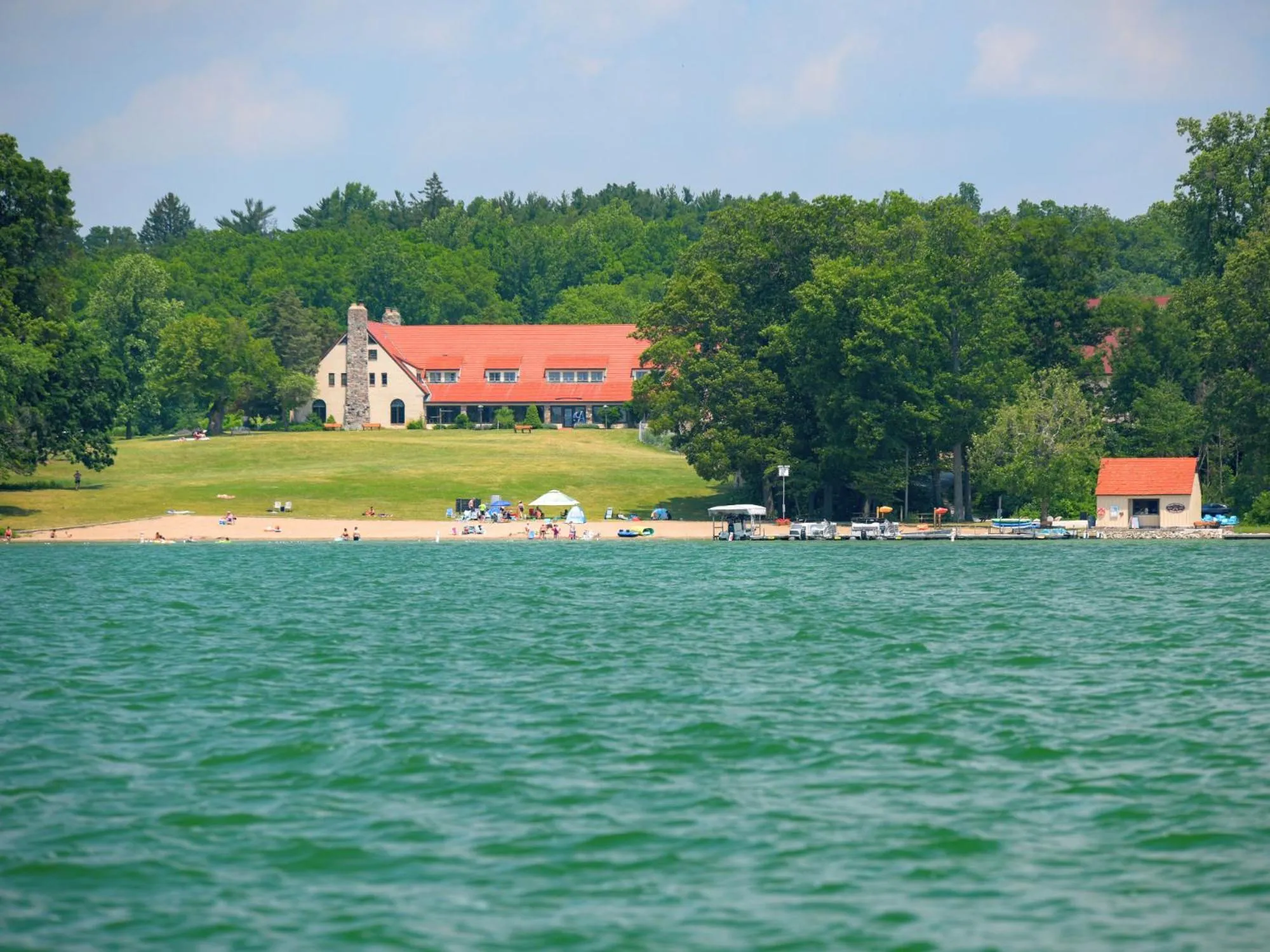 Lake view in Potawatomi Inn & Cabins